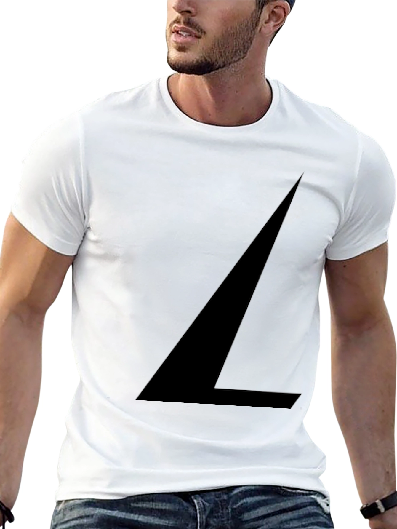 Abstract Black Graphic Print T-Shirt
