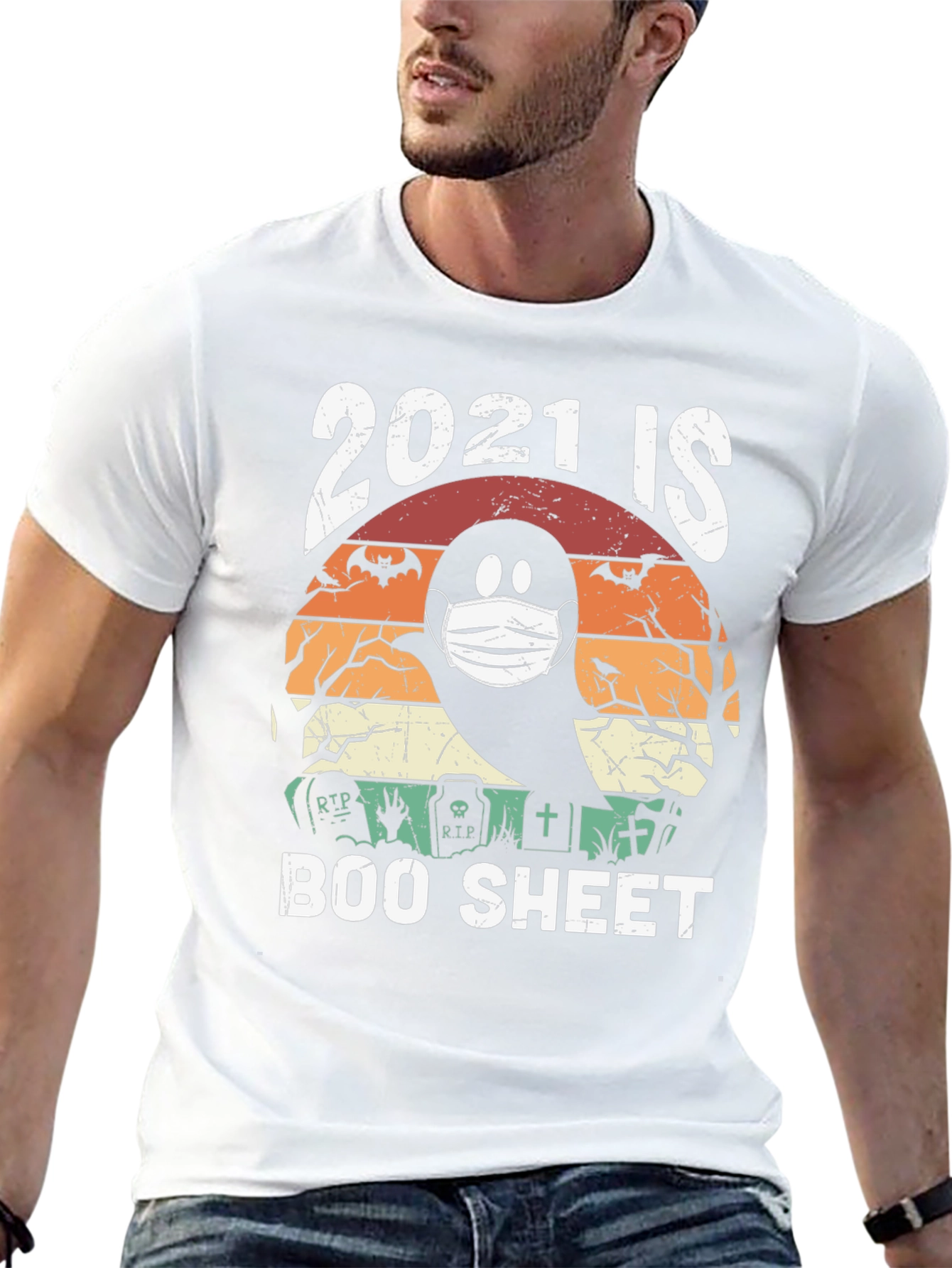 2021 Boo Sheet Ghost T-Shirt - Halloween Mask Tee