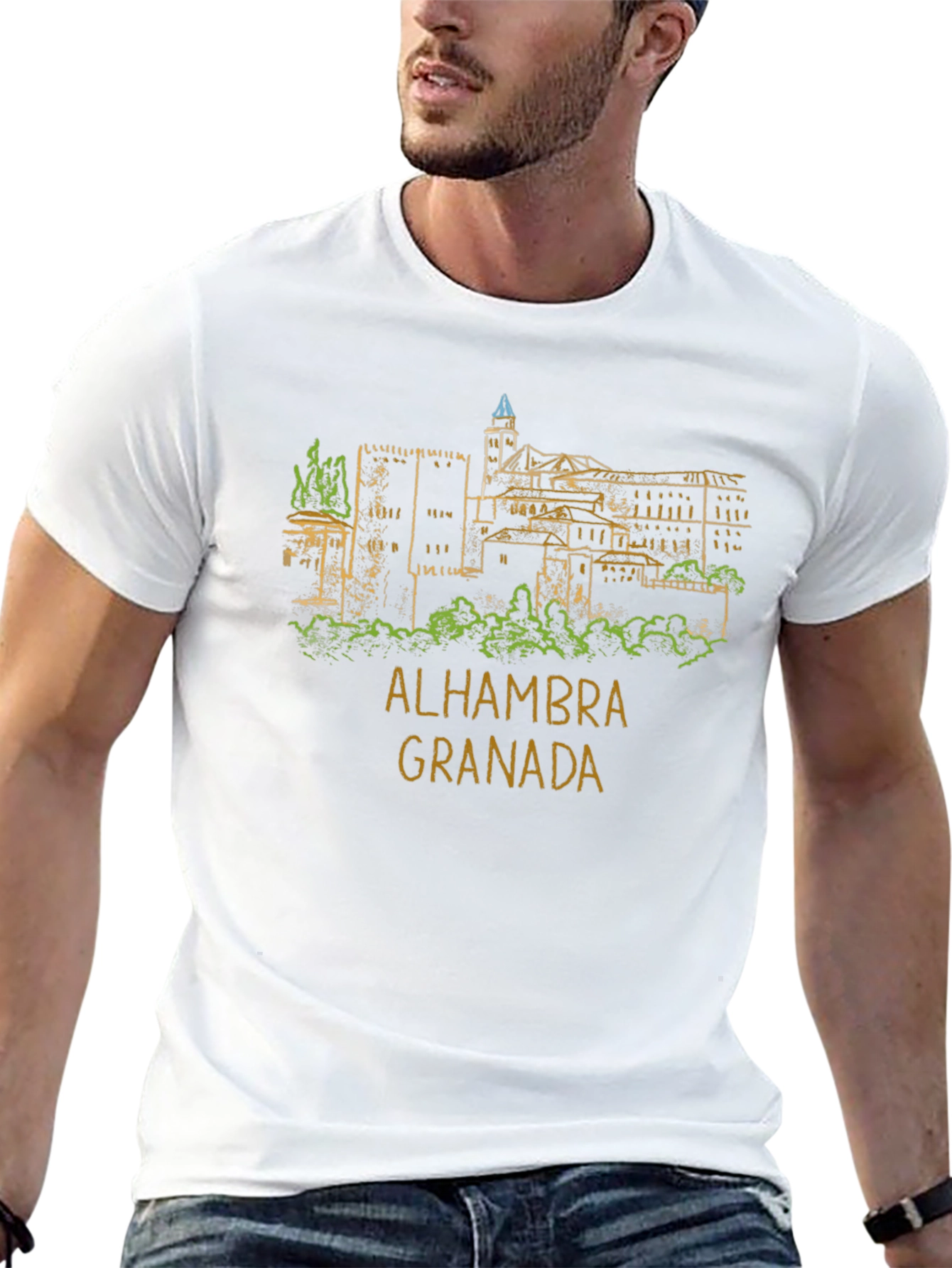 Alhambra Granada Graphic Tee - Classic Black
