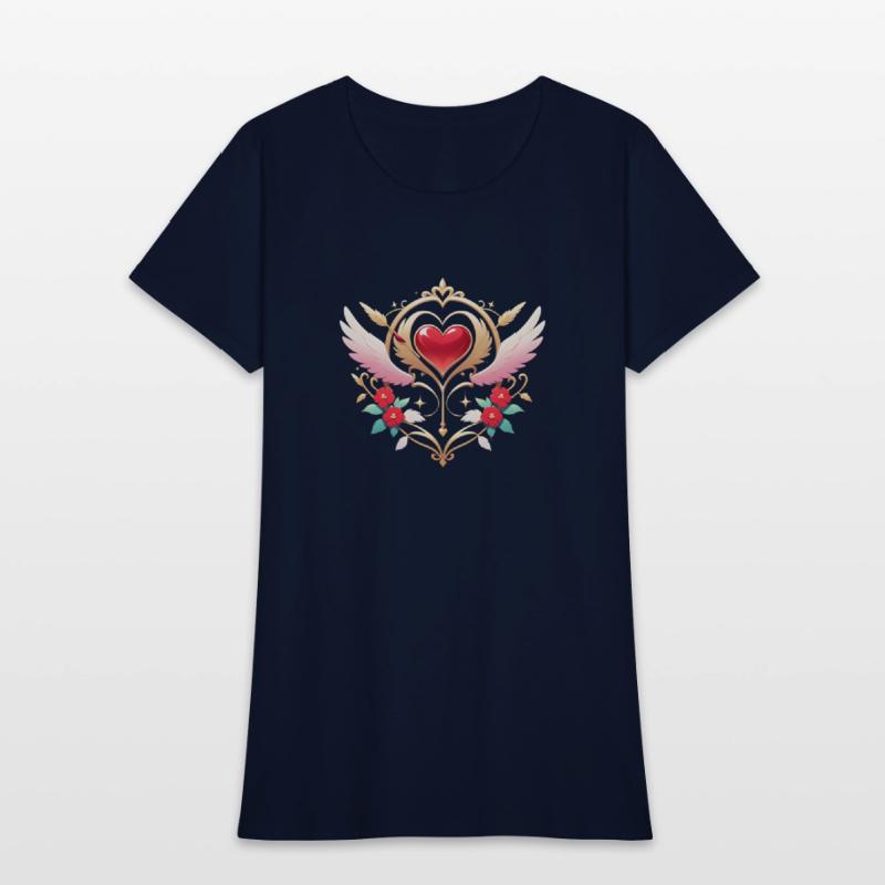 "Elegant Valentine Emblem – Wings of Love"
