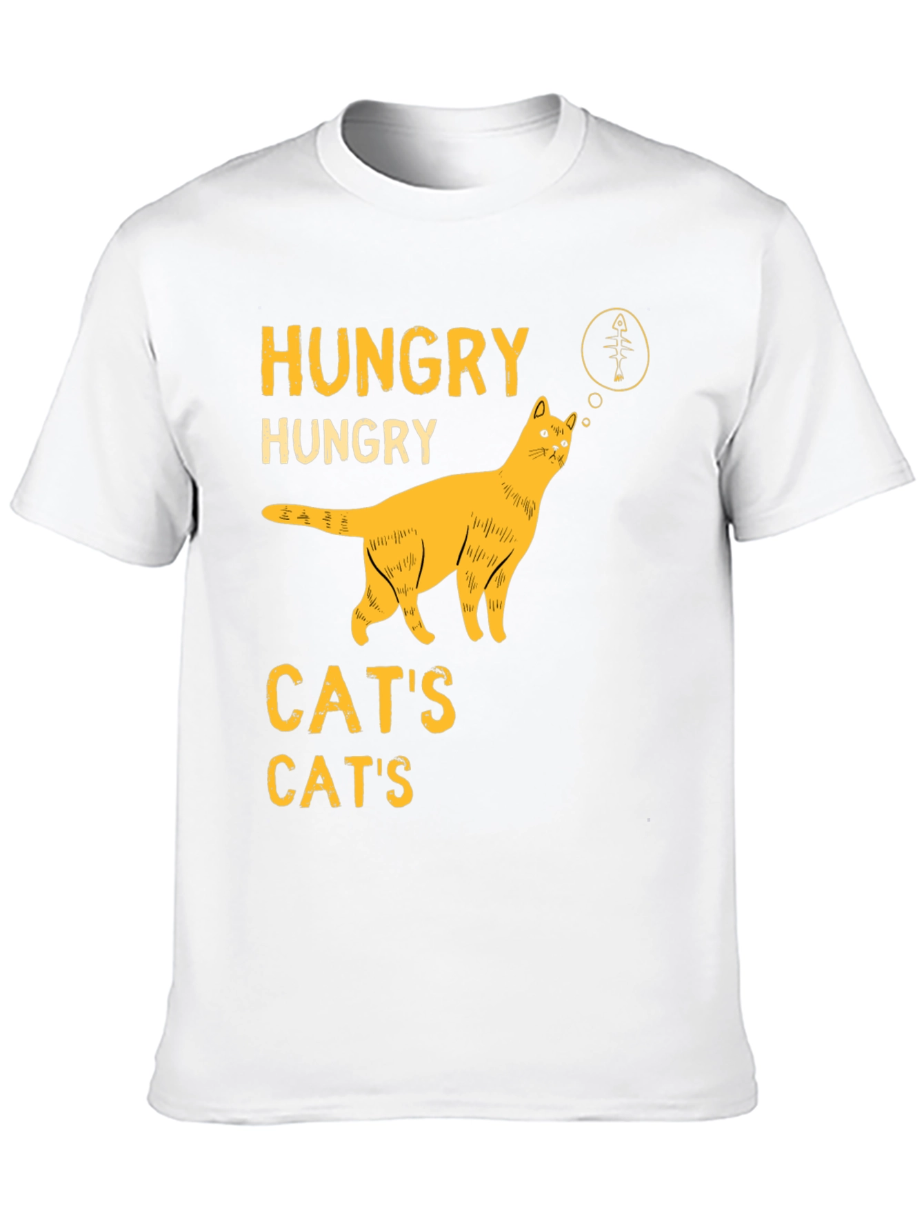 Hungry Cats T-Shirt Black Cotton