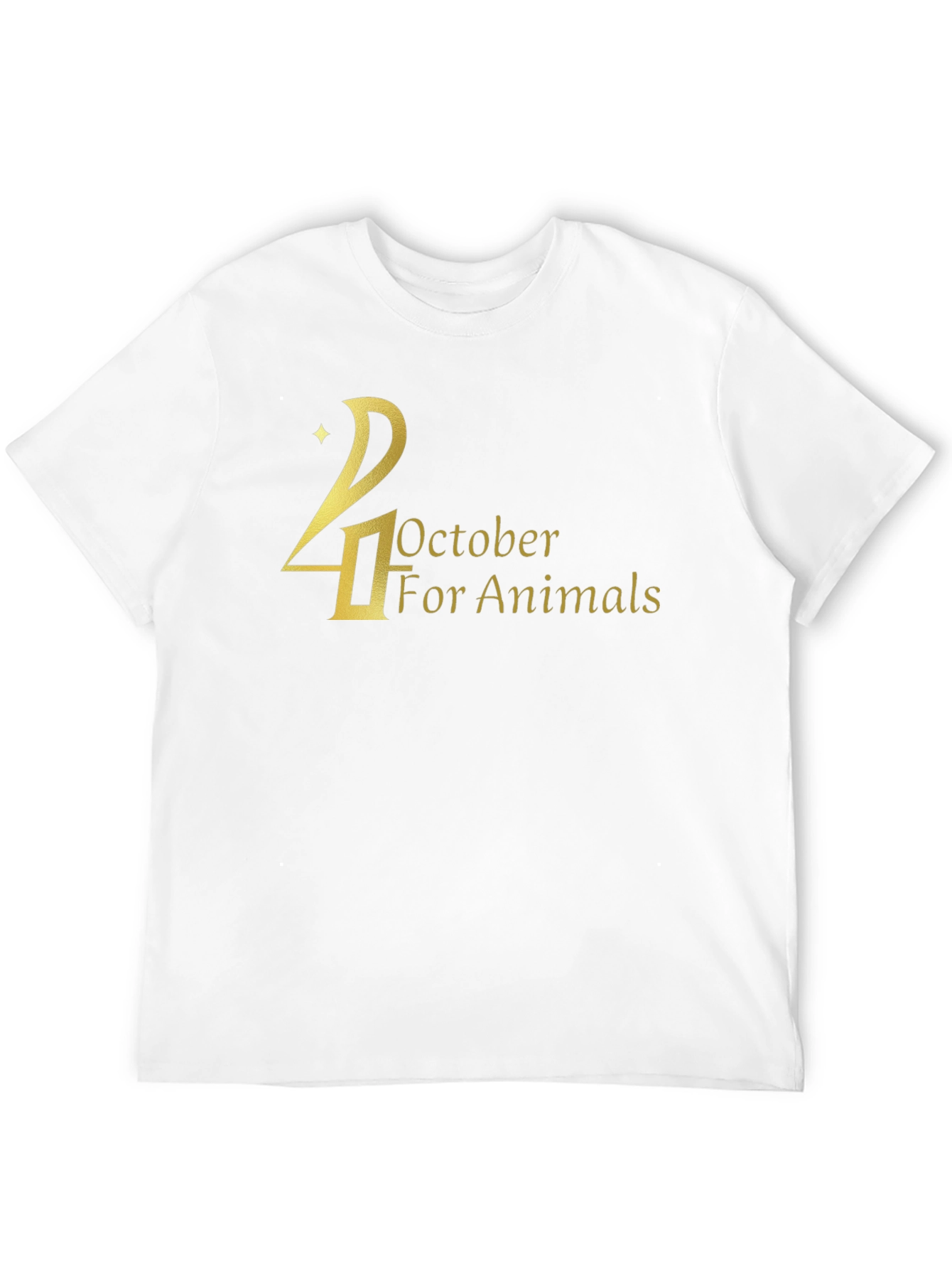 24 October For Animals Black T-Shirt