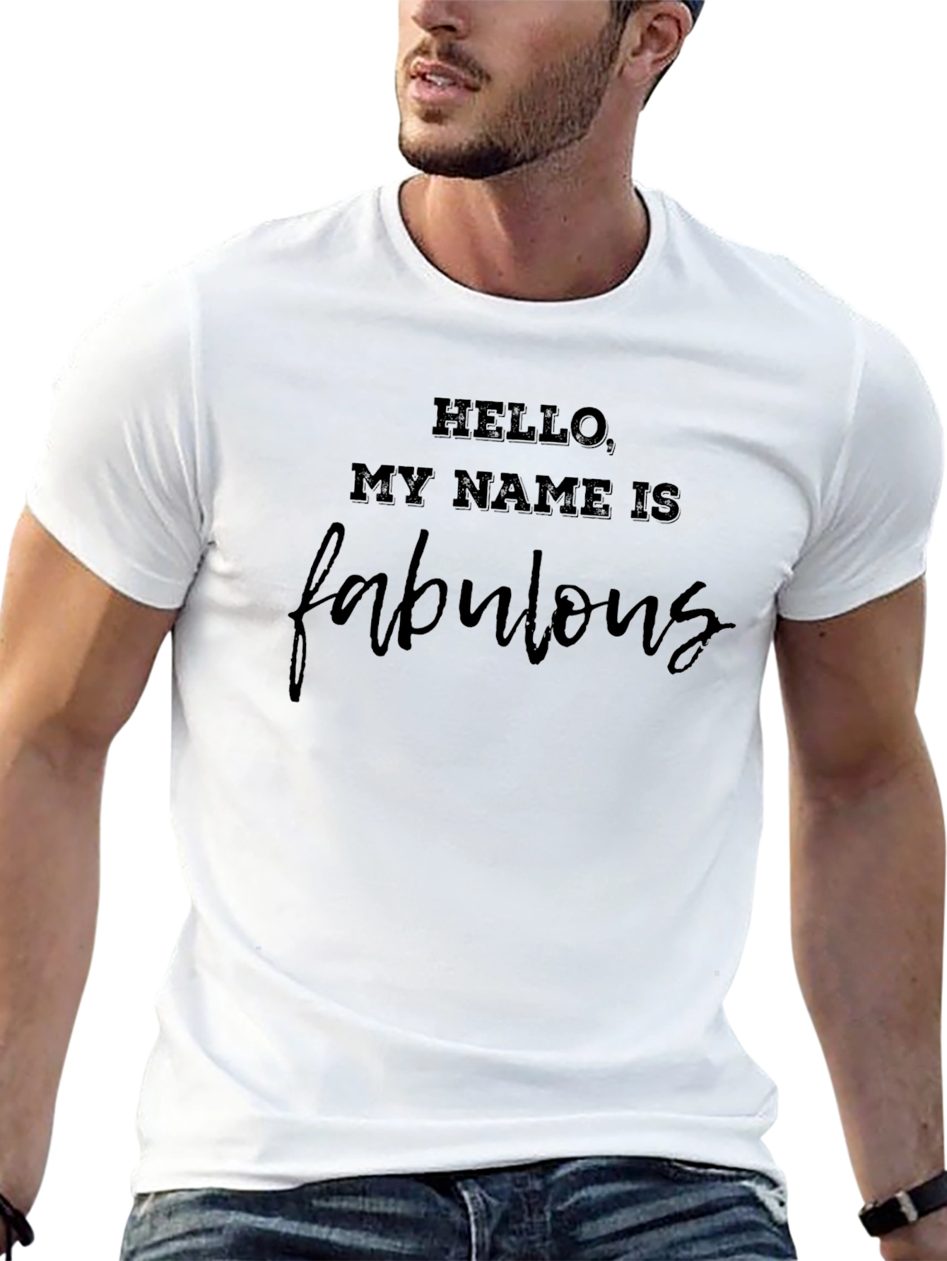 Hello My Name is Fabulous Black T-Shirt
