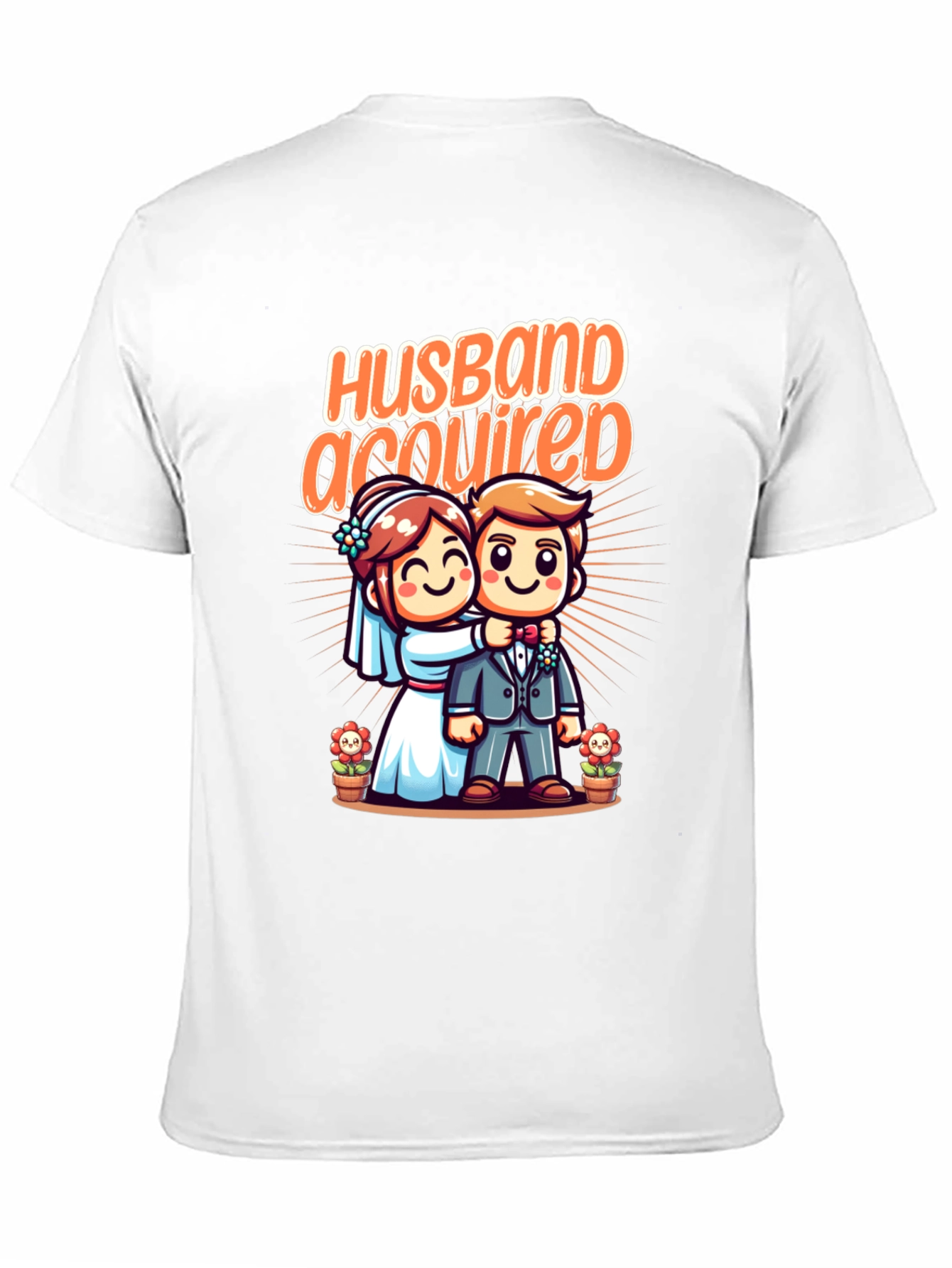 Husband Acquired Graphic Tee - Funny Wedding T-Shirt