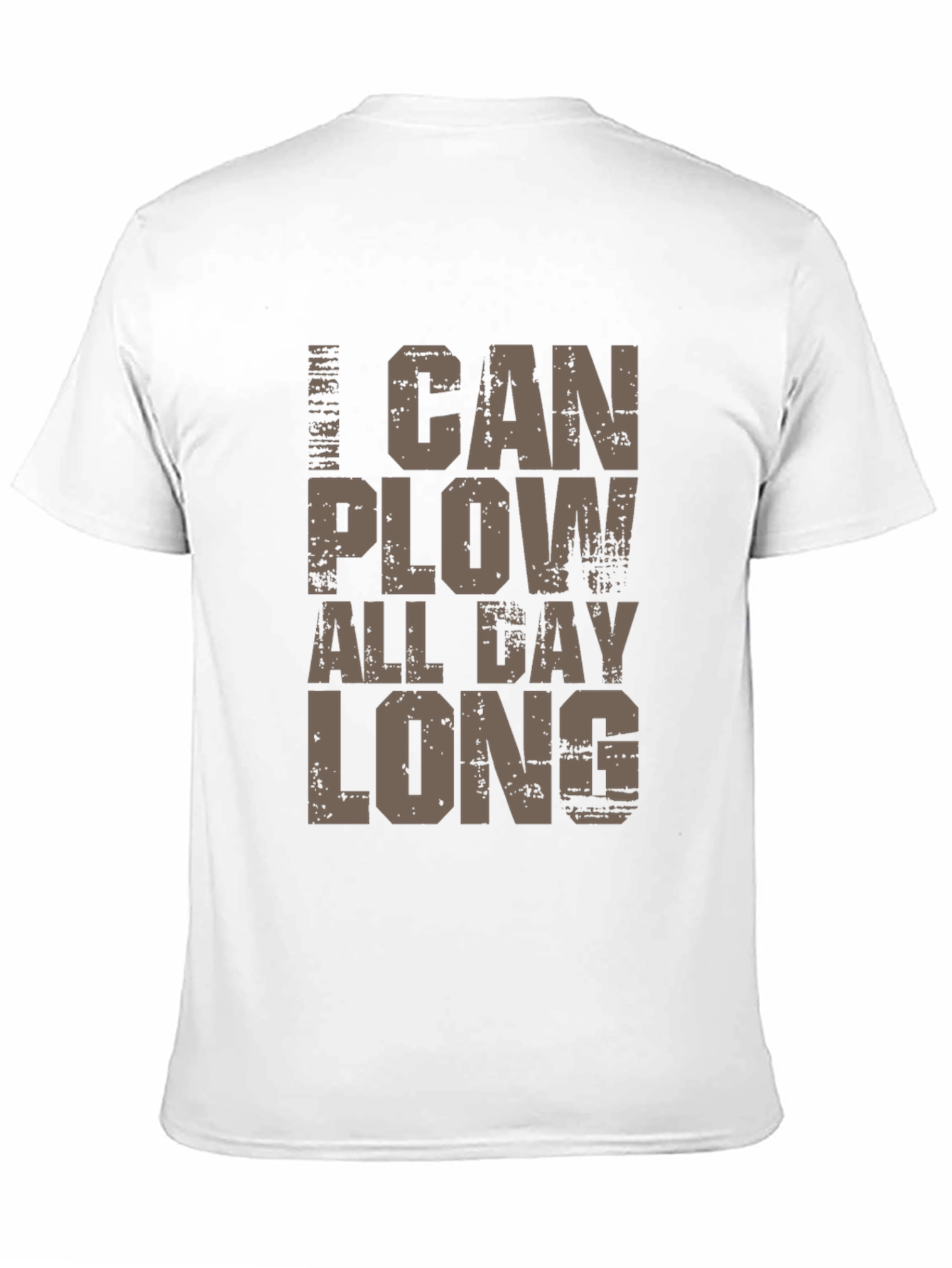 I Can Plow All Day Long Black T-Shirt