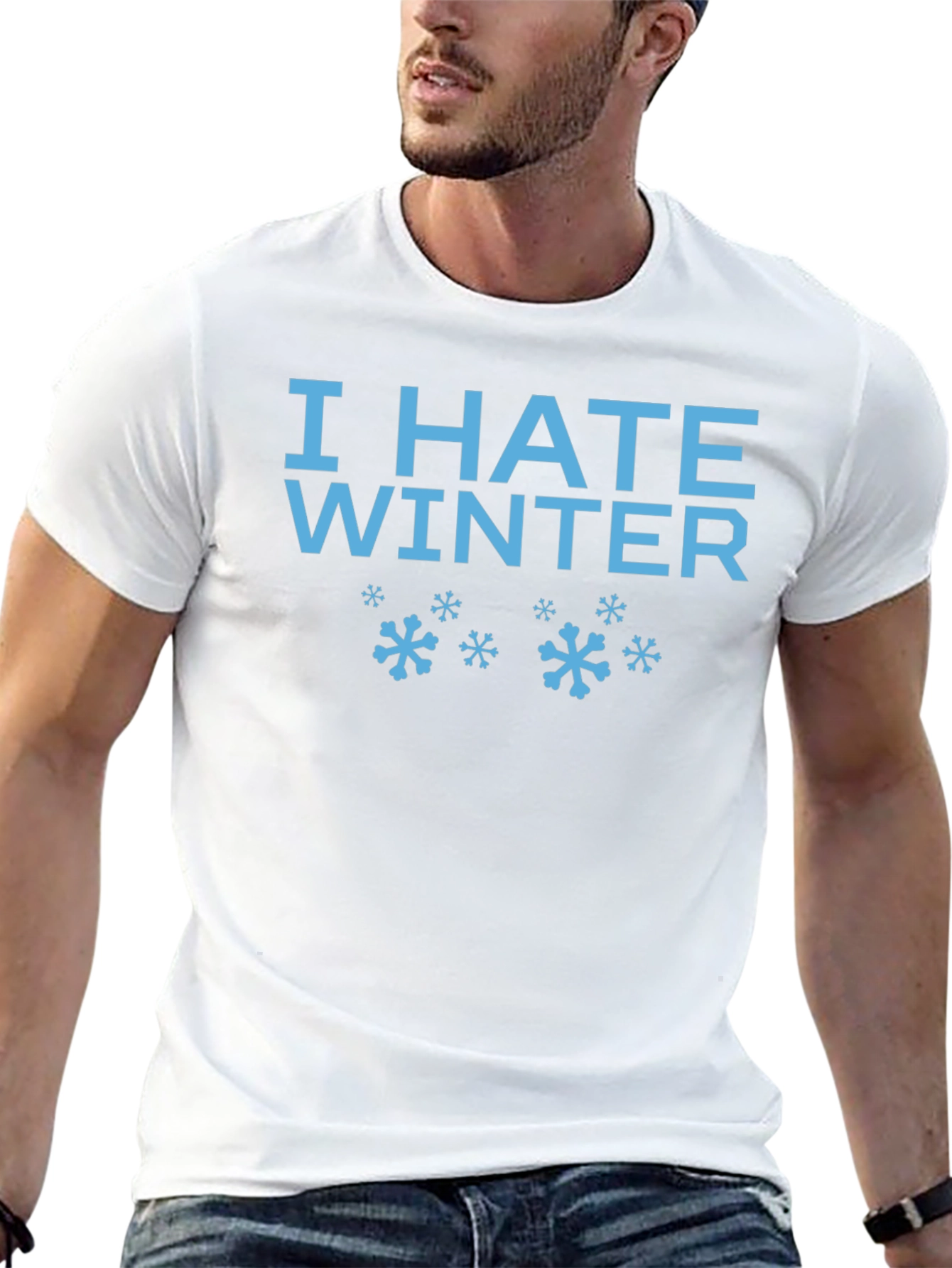 I Hate Winter Graphic Tee - Black Cotton