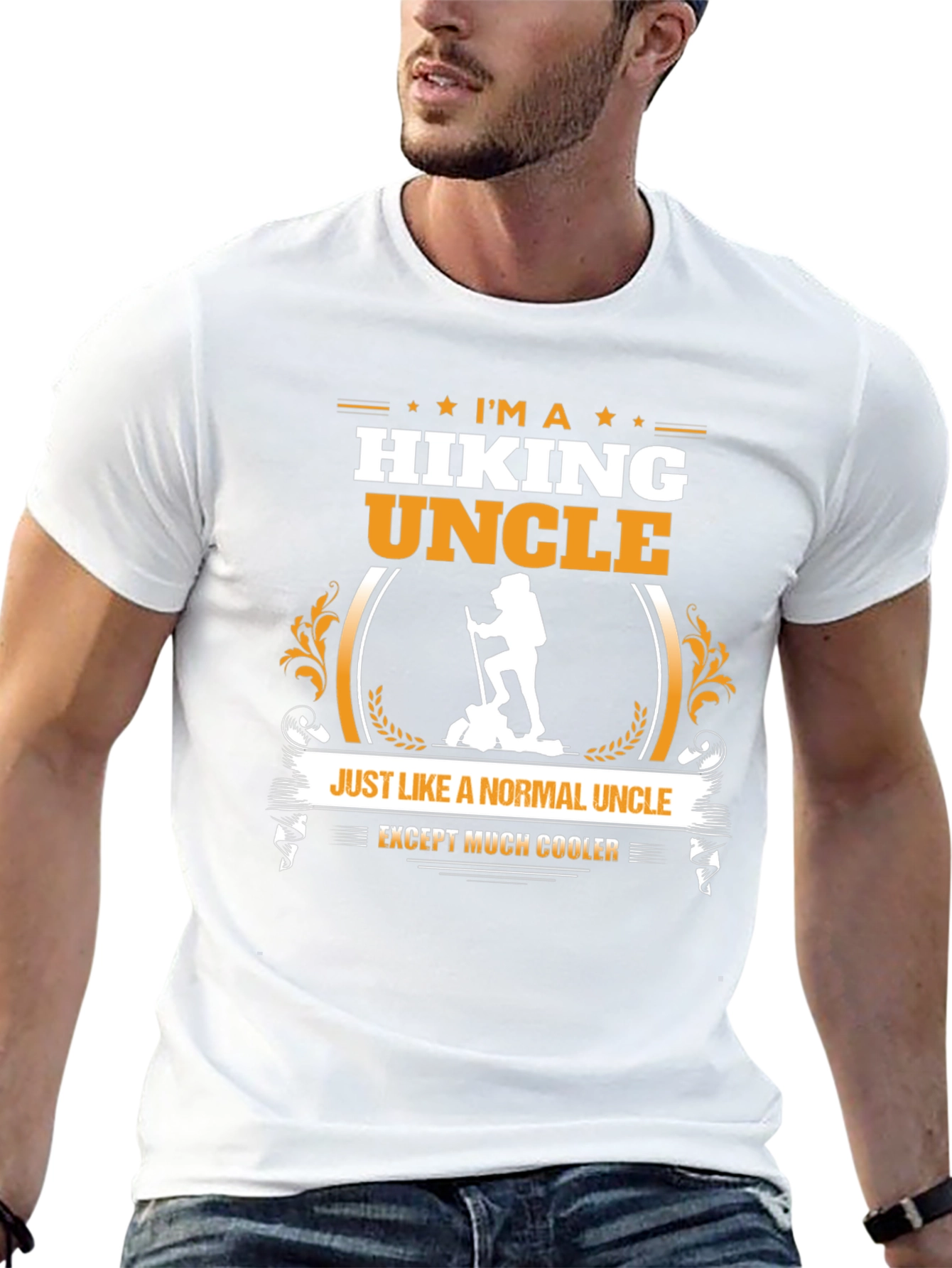 Hiking Uncle Graphic T-Shirt - Cool Hiker Design