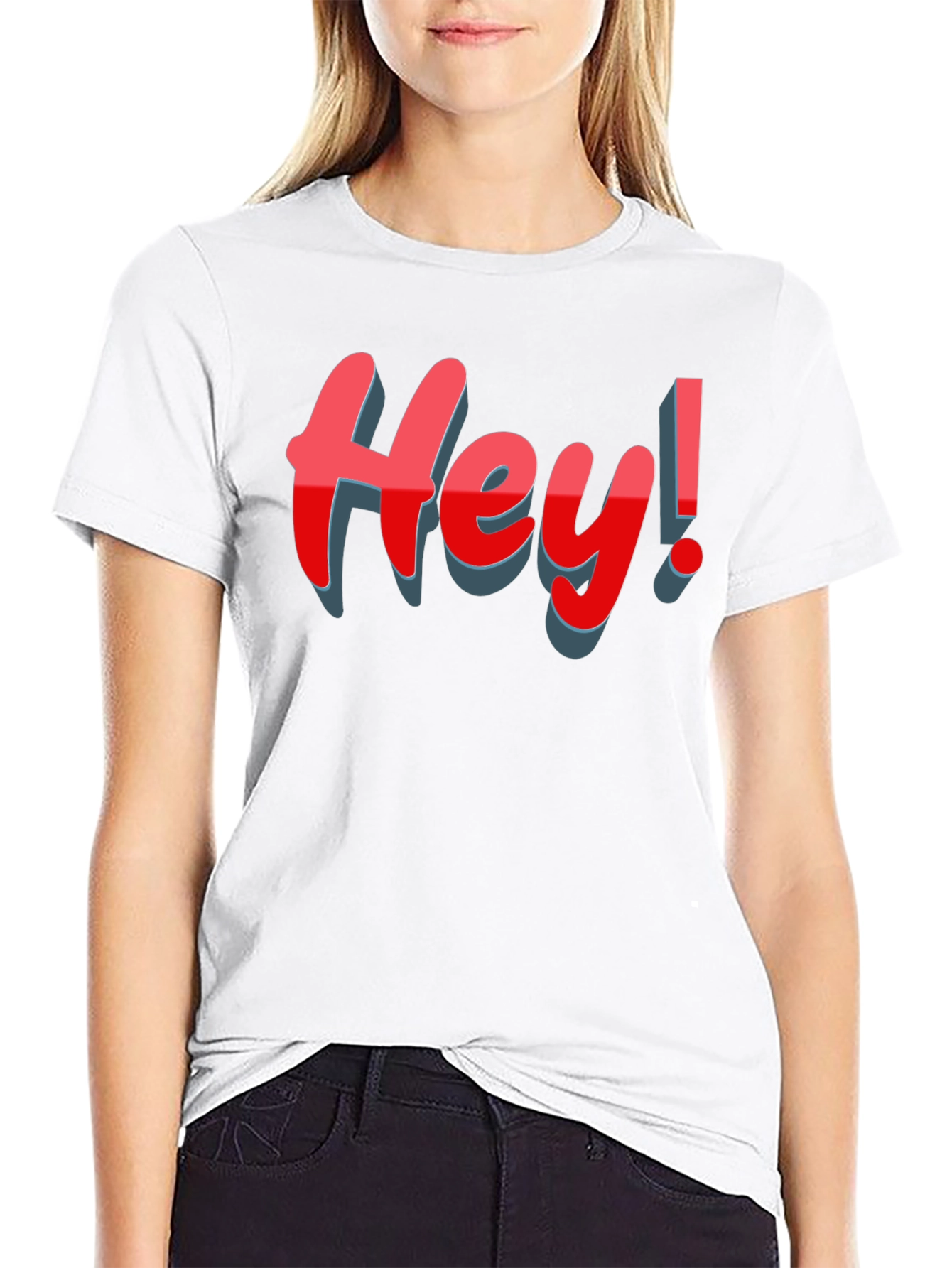 Hey! Graphic T-Shirt - Stylish Casual Wear
