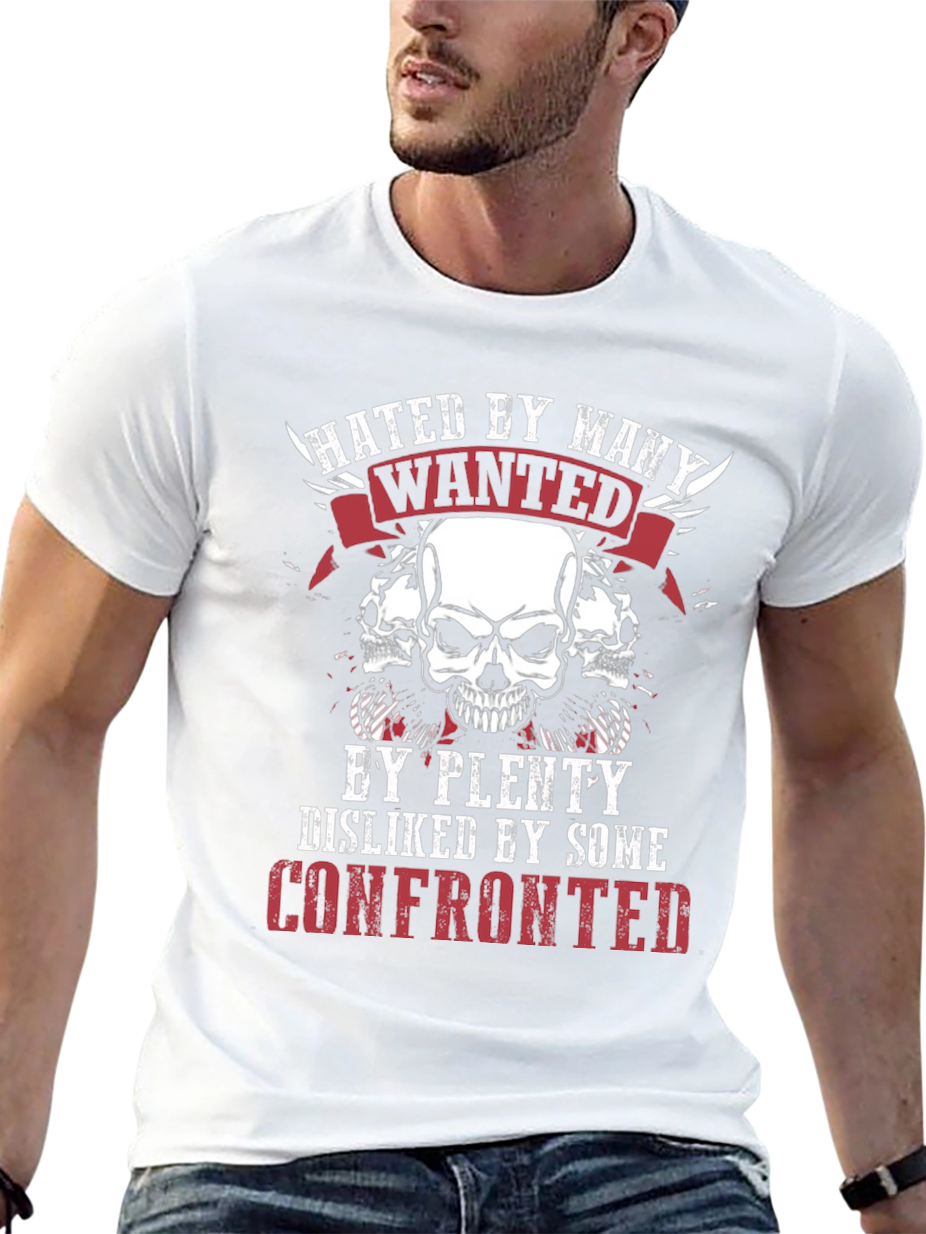 Hated By Many Skull Graphic T-Shirt