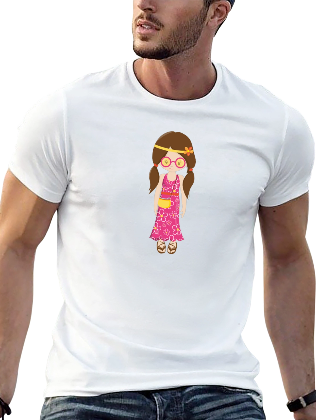 Hippie Girl T-Shirt - Fun Graphic Tee