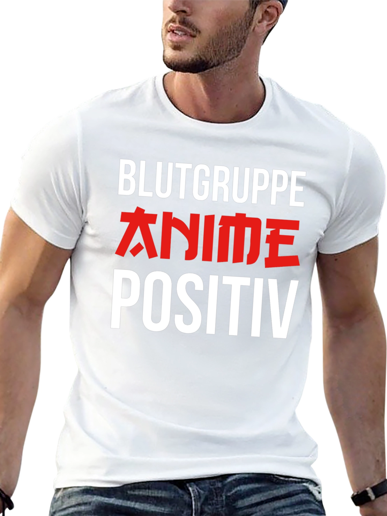 Anime Positiv Graphic Tee - Black
