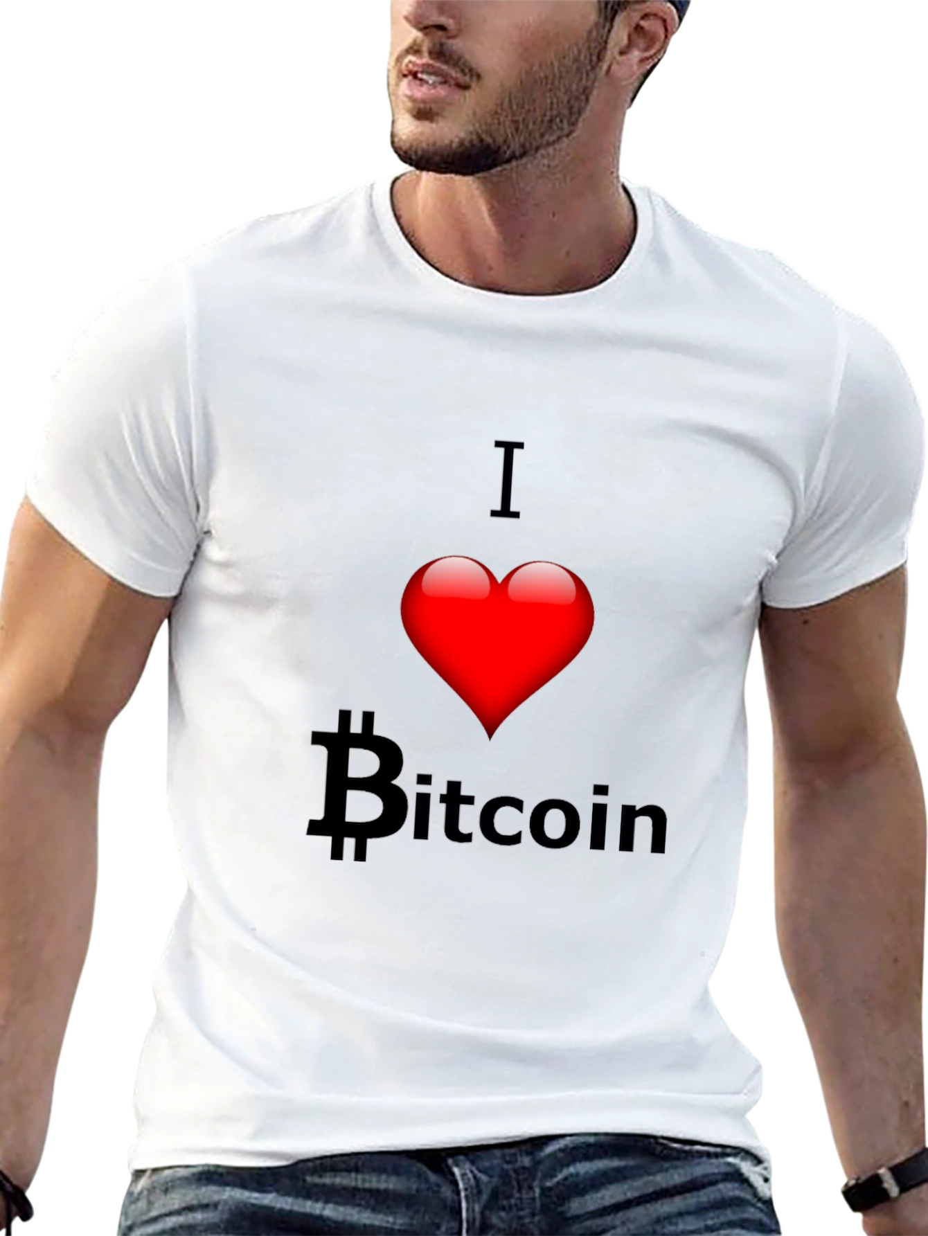 I Heart Bitcoin Black T-Shirt