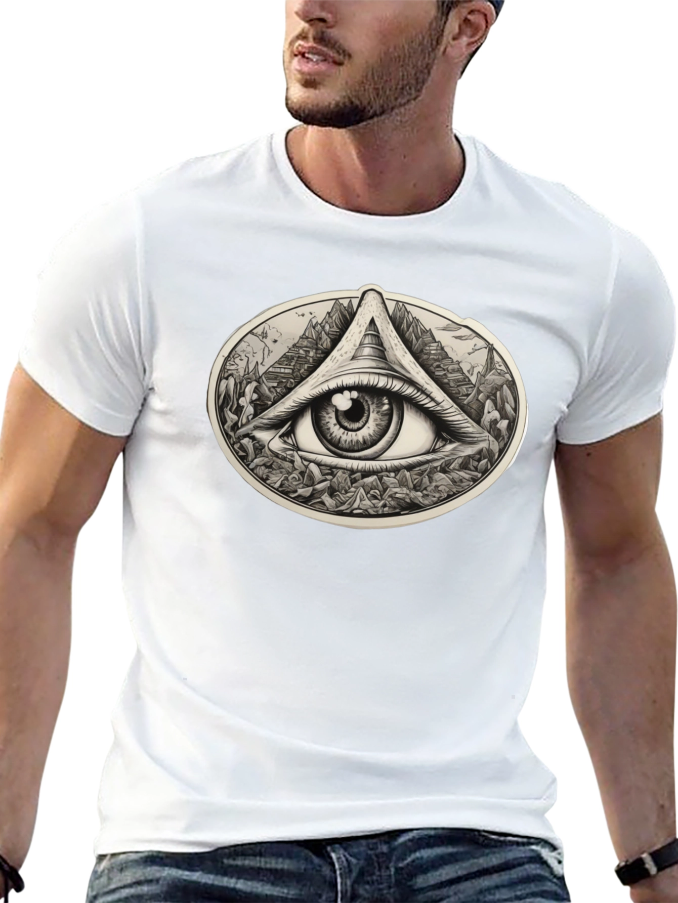 All Seeing Eye Graphic Tee - Black Unisex T-Shirt