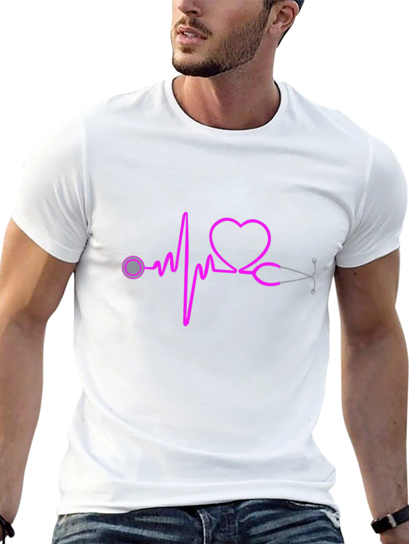 Heartbeat Stethoscope Graphic Tee