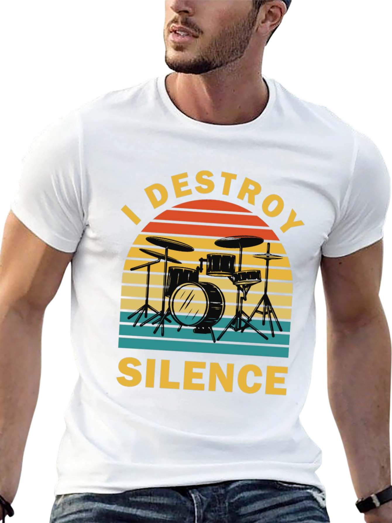 I Destroy Silence Drummer T-Shirt