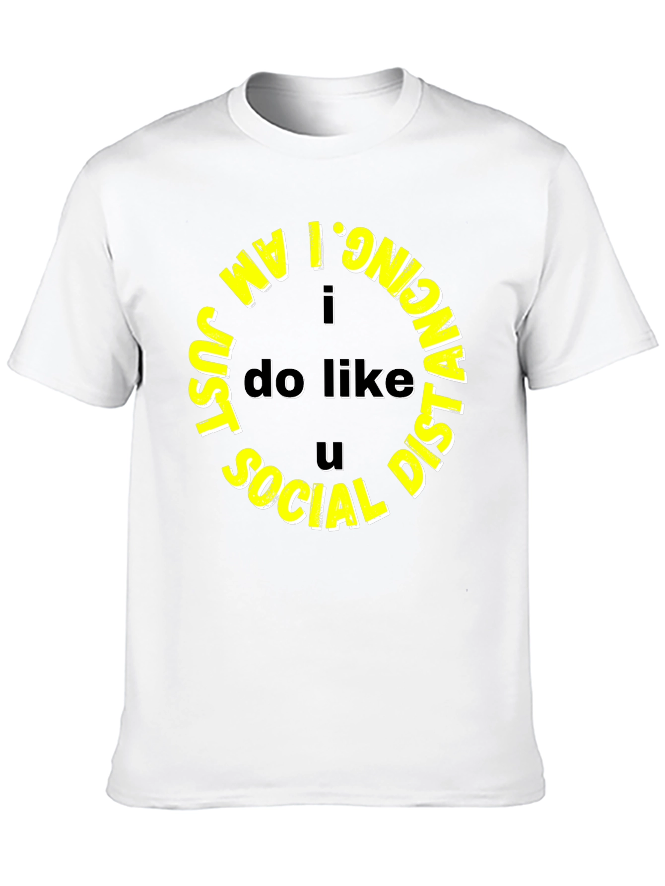 I Am Just Social Distancing Black Tee