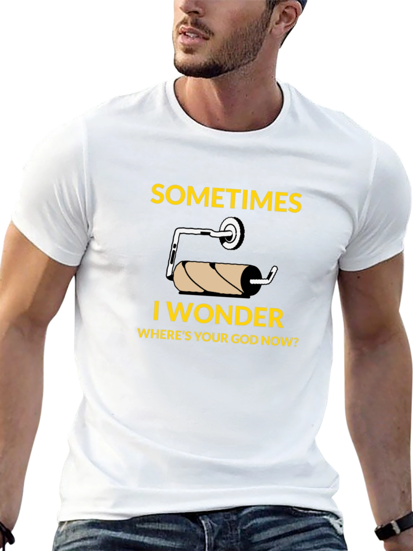 Humorous Empty Toilet Paper Roll T-Shirt