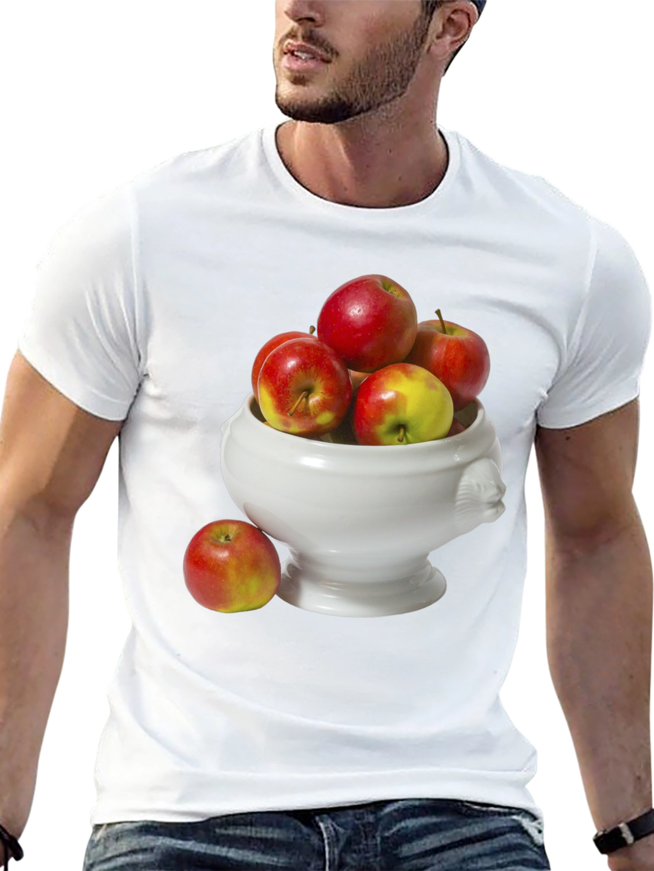 Apple Bowl Graphic Tee - Fruity Fashion