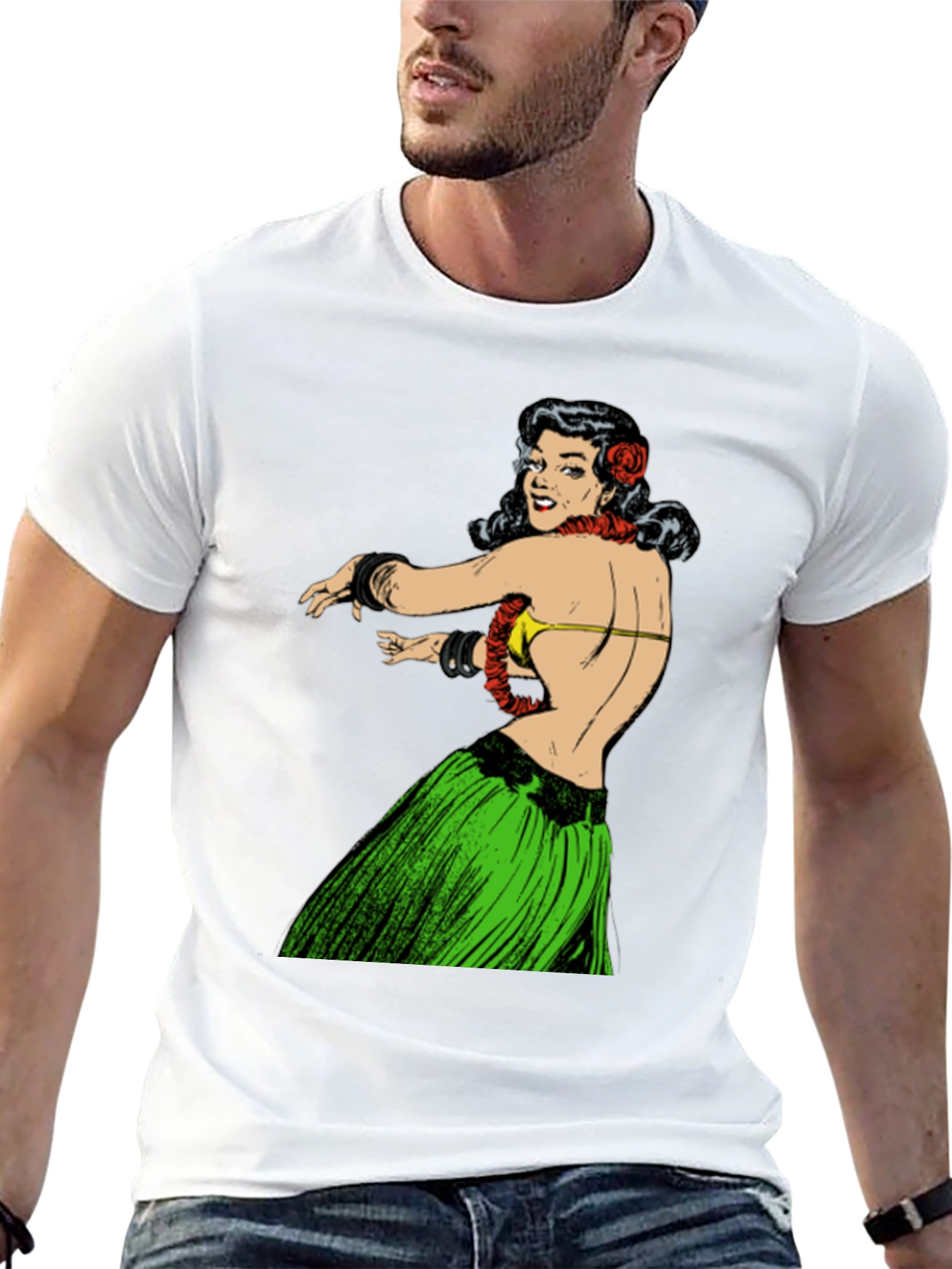 Hula Girl Graphic T-Shirt