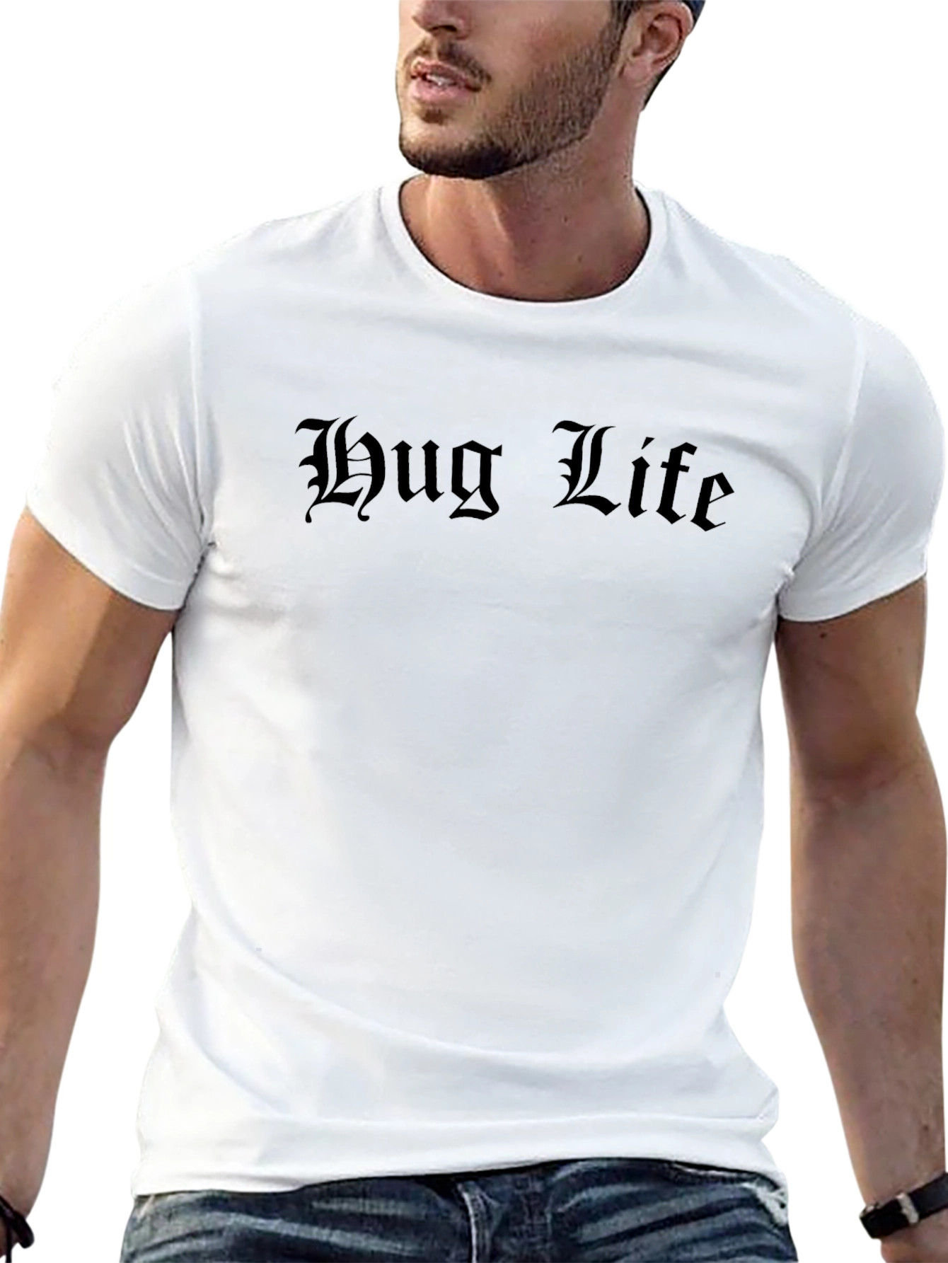 Hug Life Black Graphic Tee