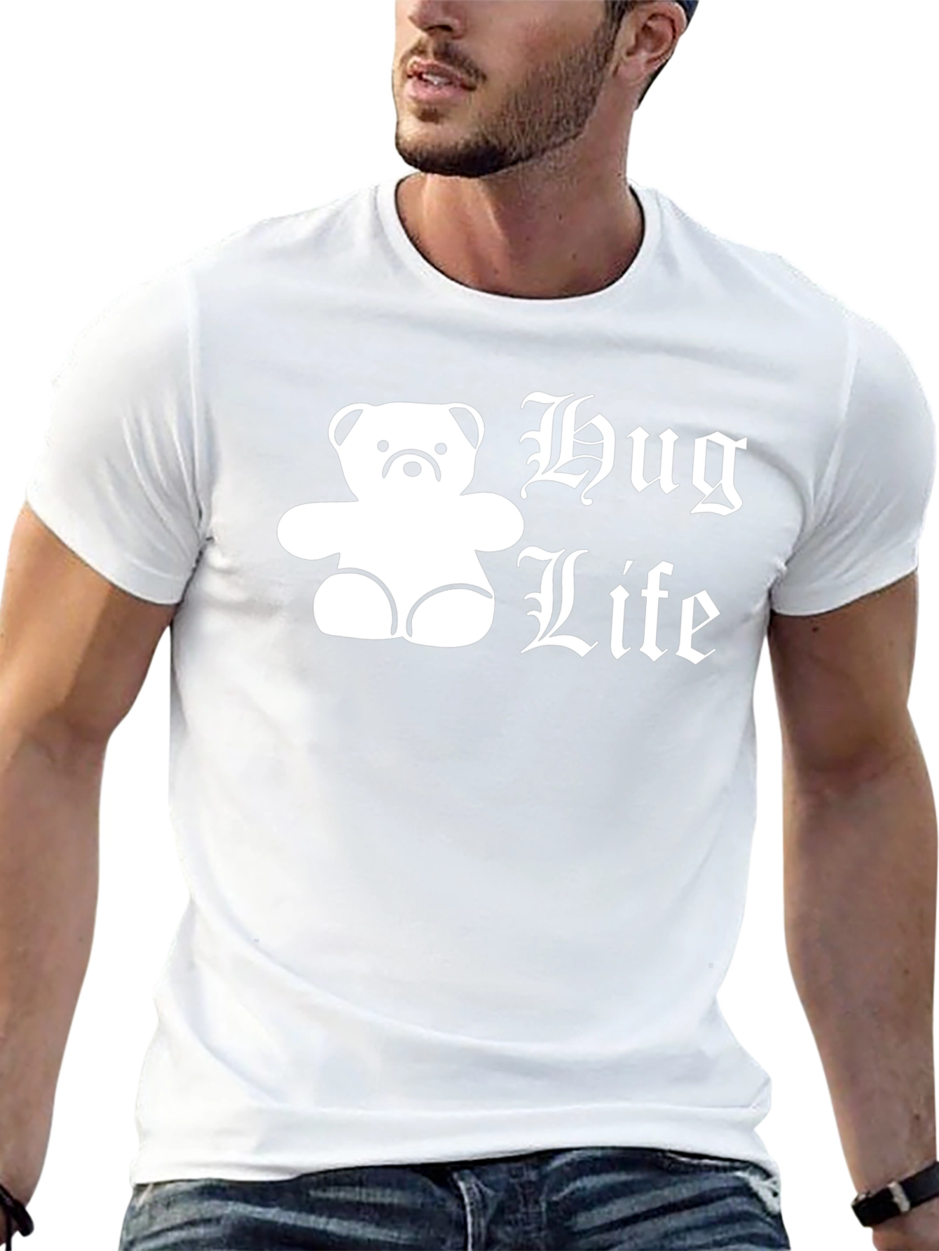 Hug Life T-Shirt - Black Bear Parody Tee