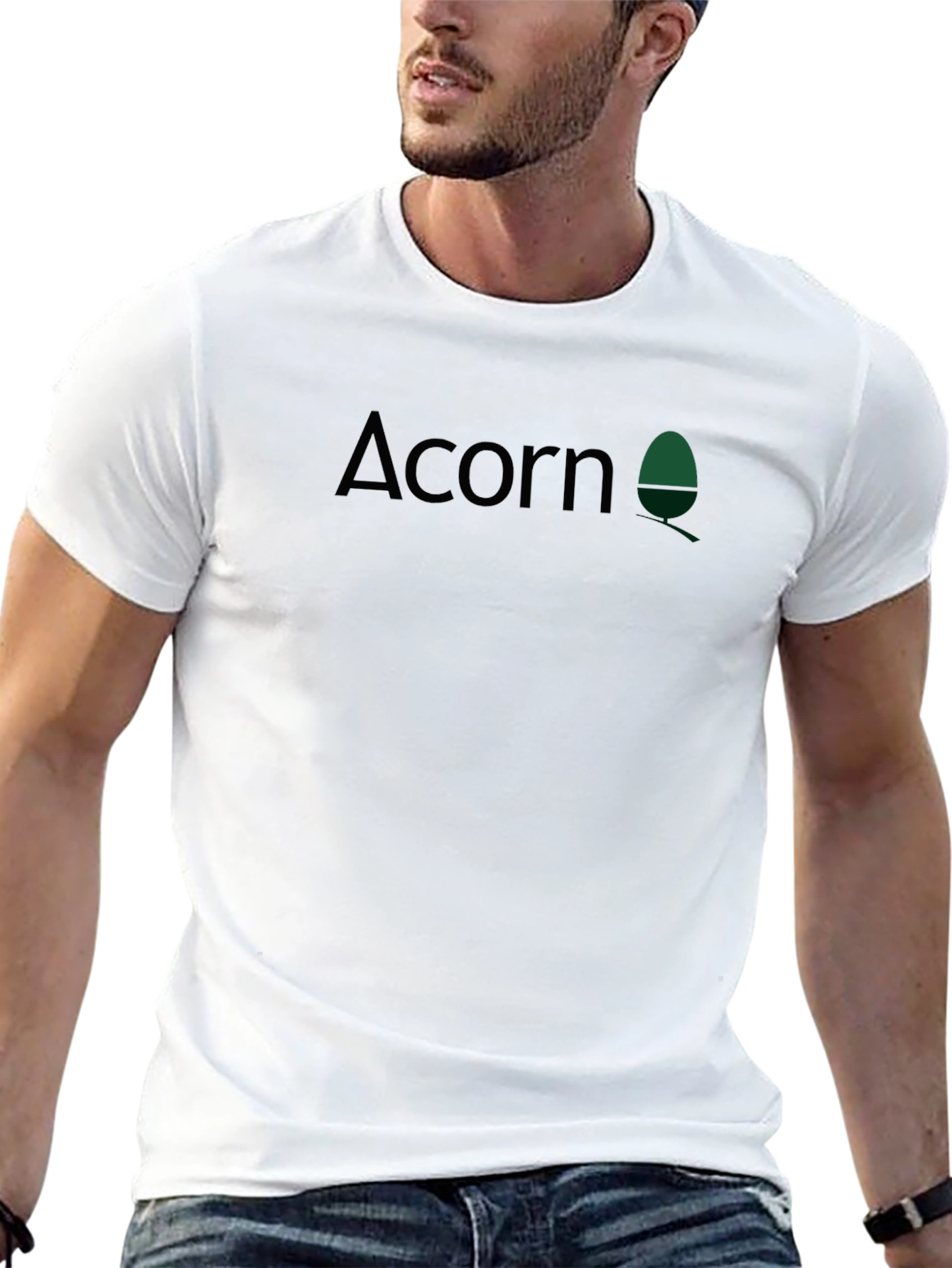 Acorn Graphic Print Black Tee