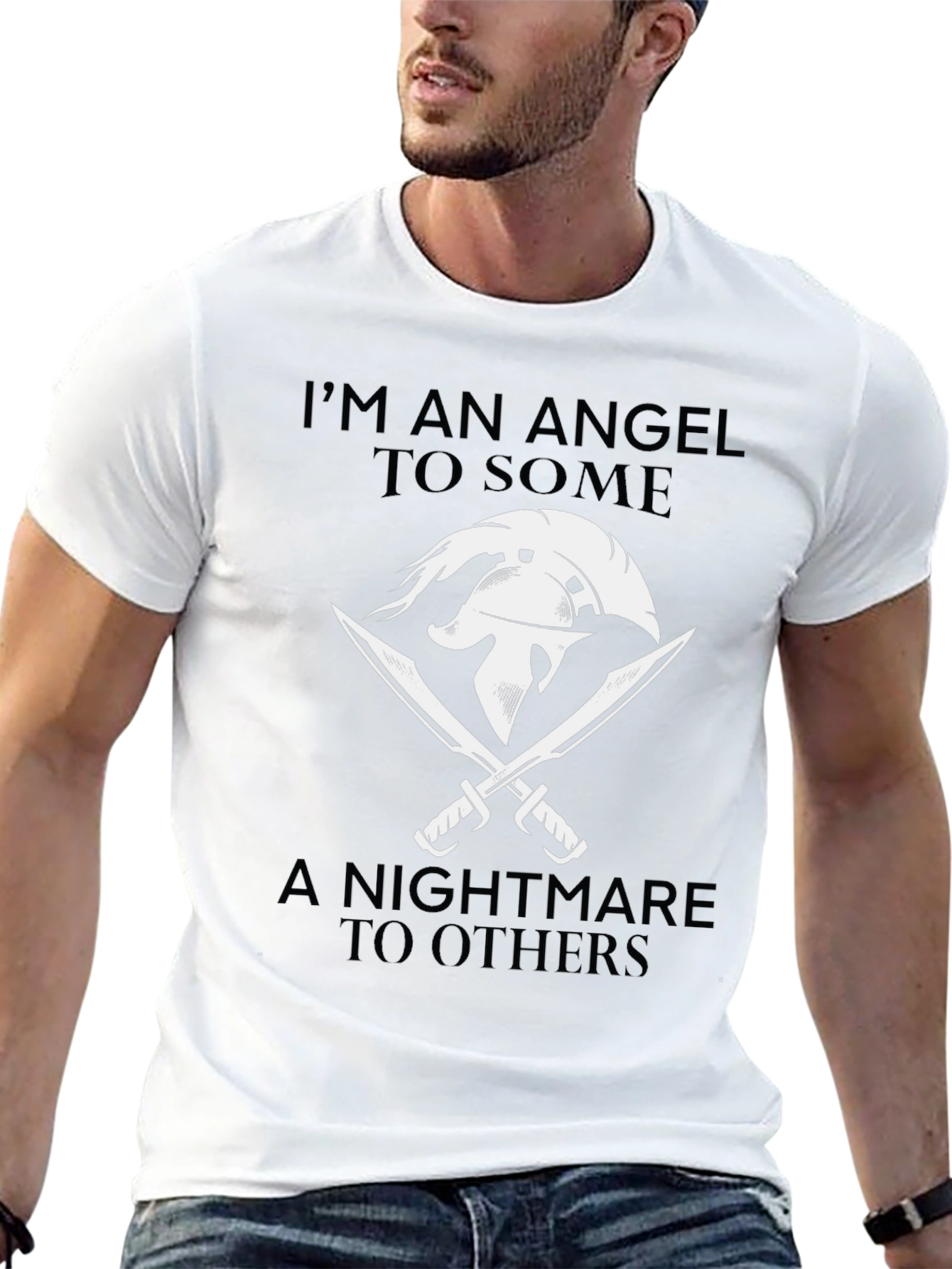 Angel Nightmare Graphic T-Shirt - Mens Black Tee