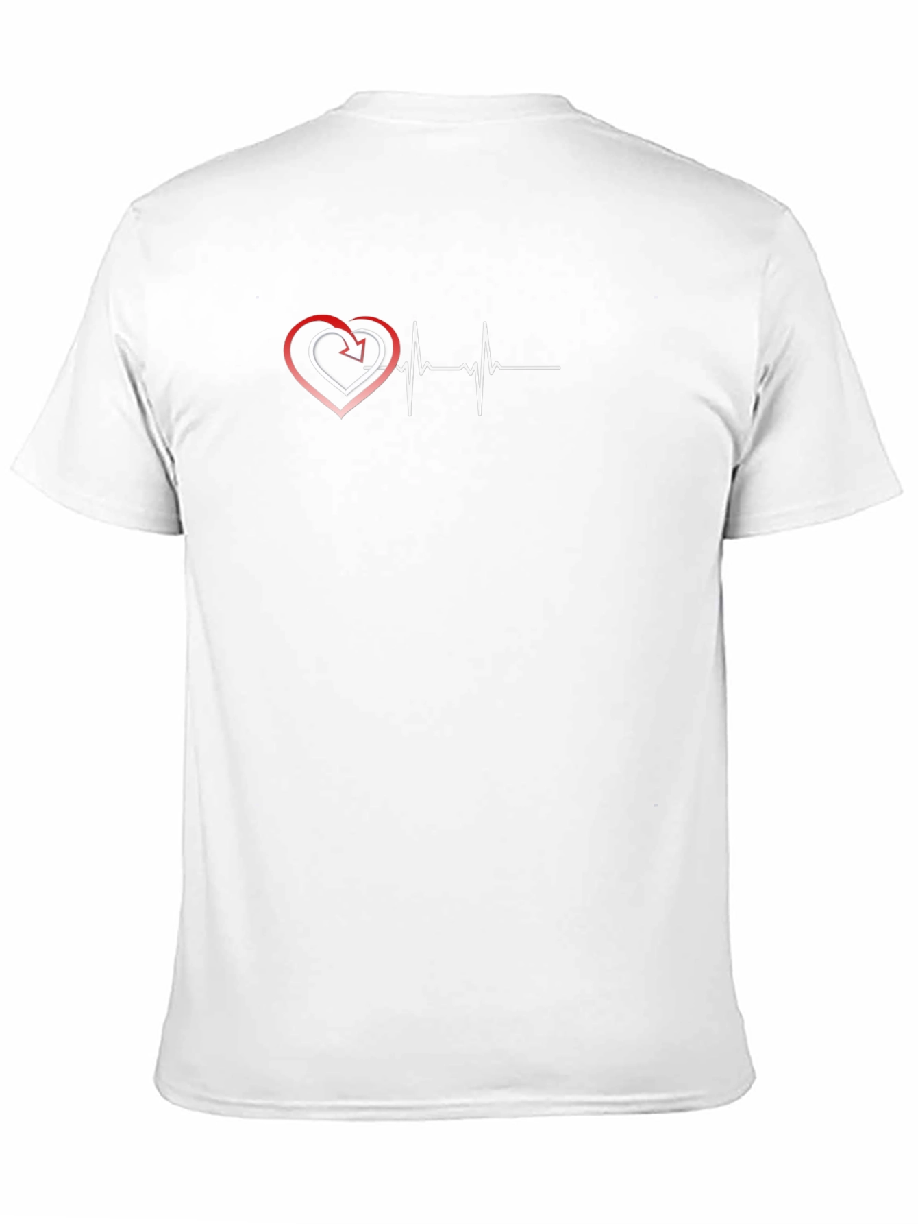 Heartbeat Design Black T-Shirt