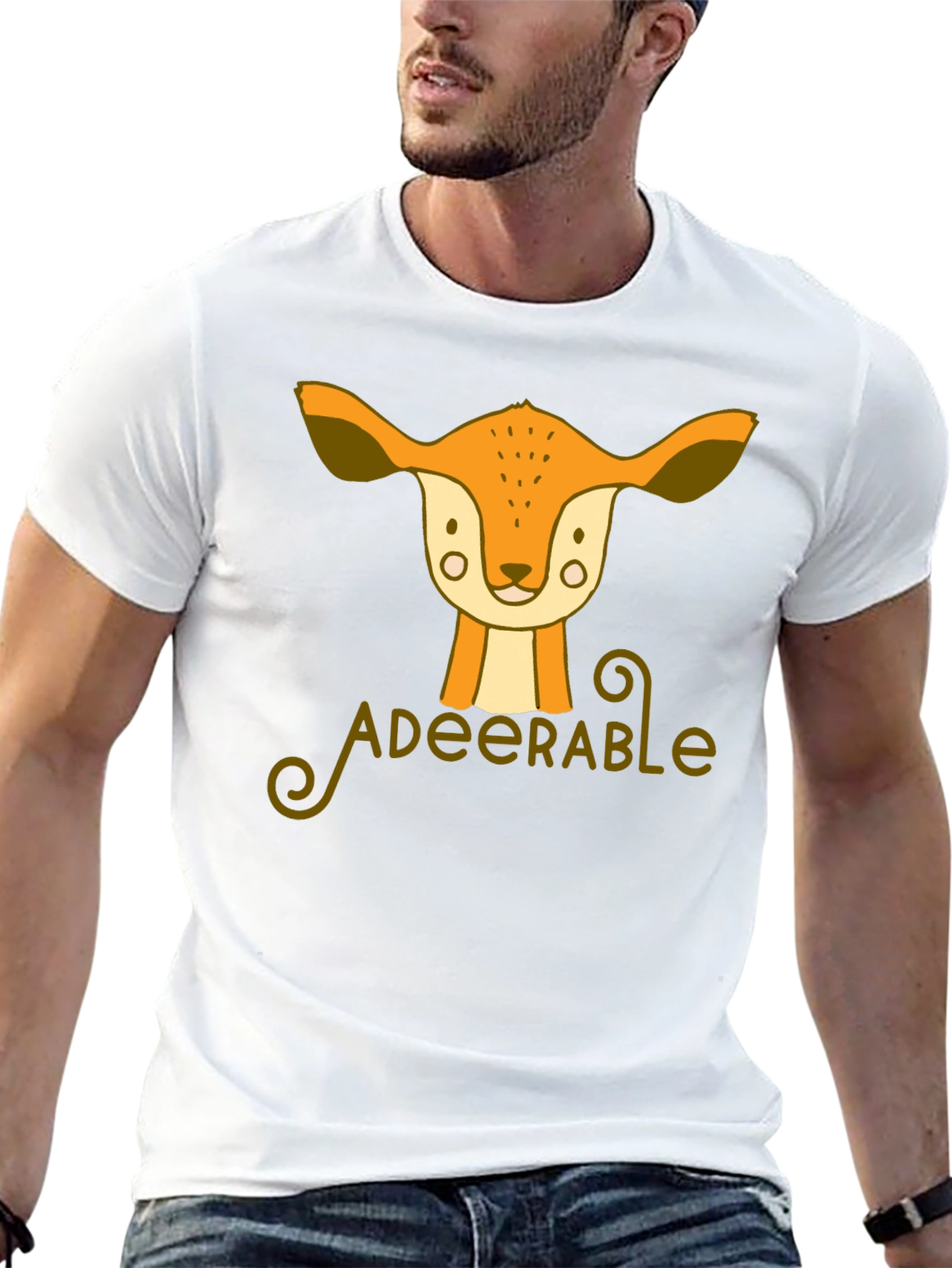 Adeerable Deer Graphic T-Shirt - Black