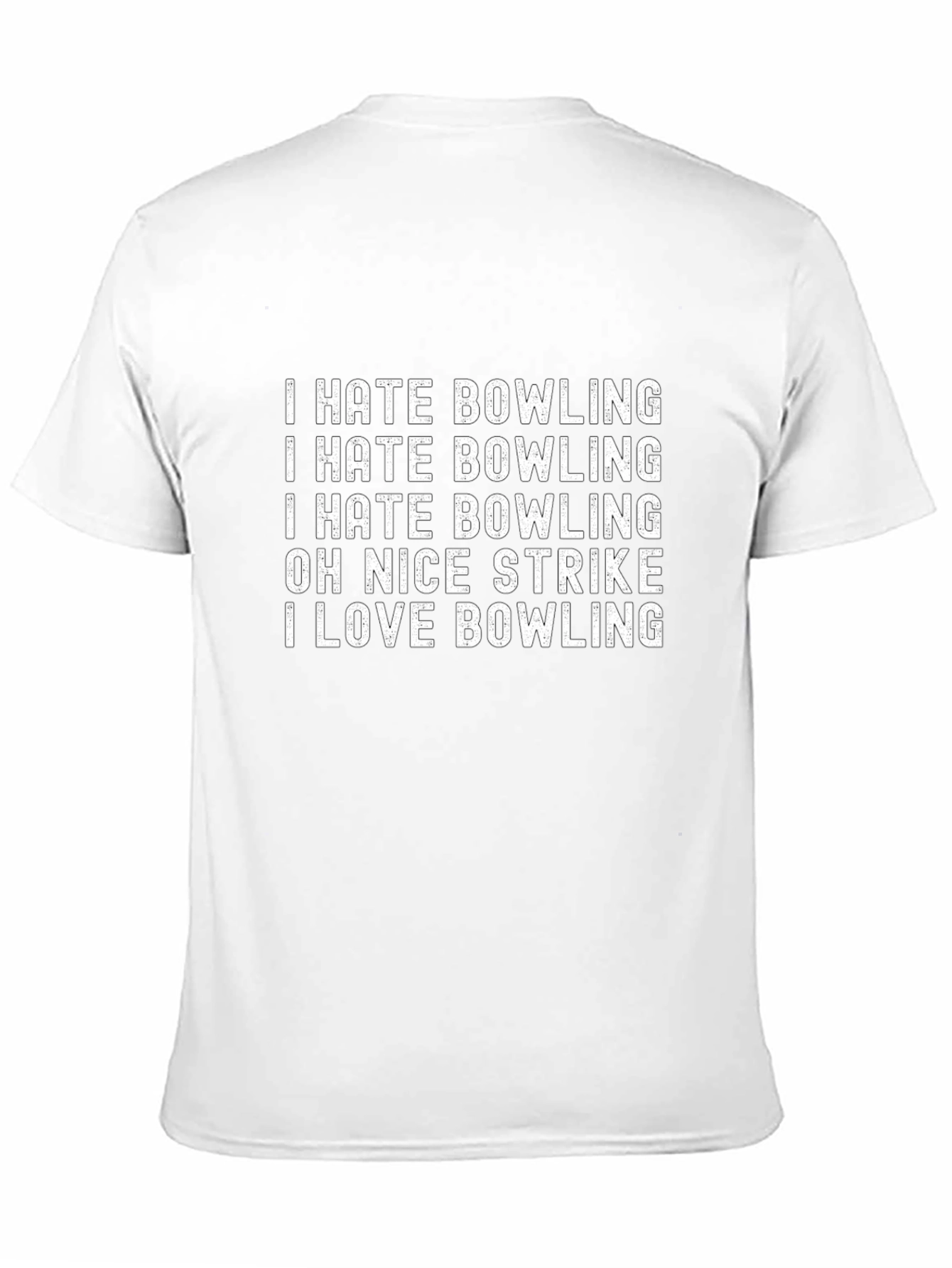 I Hate Bowling Funny Graphic T-Shirt