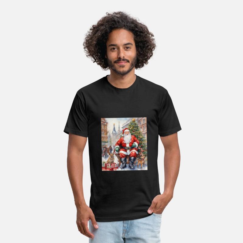 Santa Claus celebrates in the park