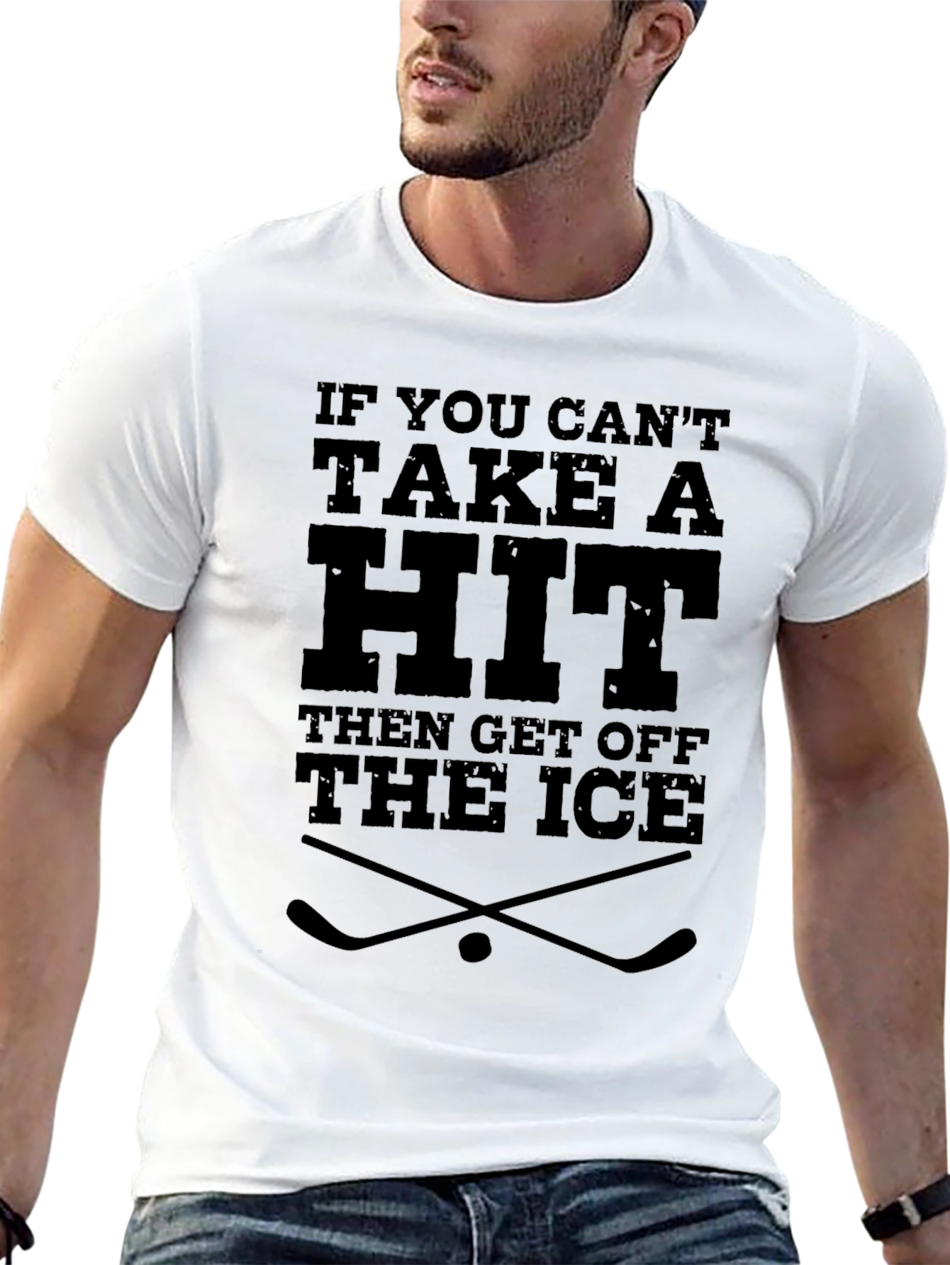 Hockey Fan Graphic T-Shirt - Take a Hit