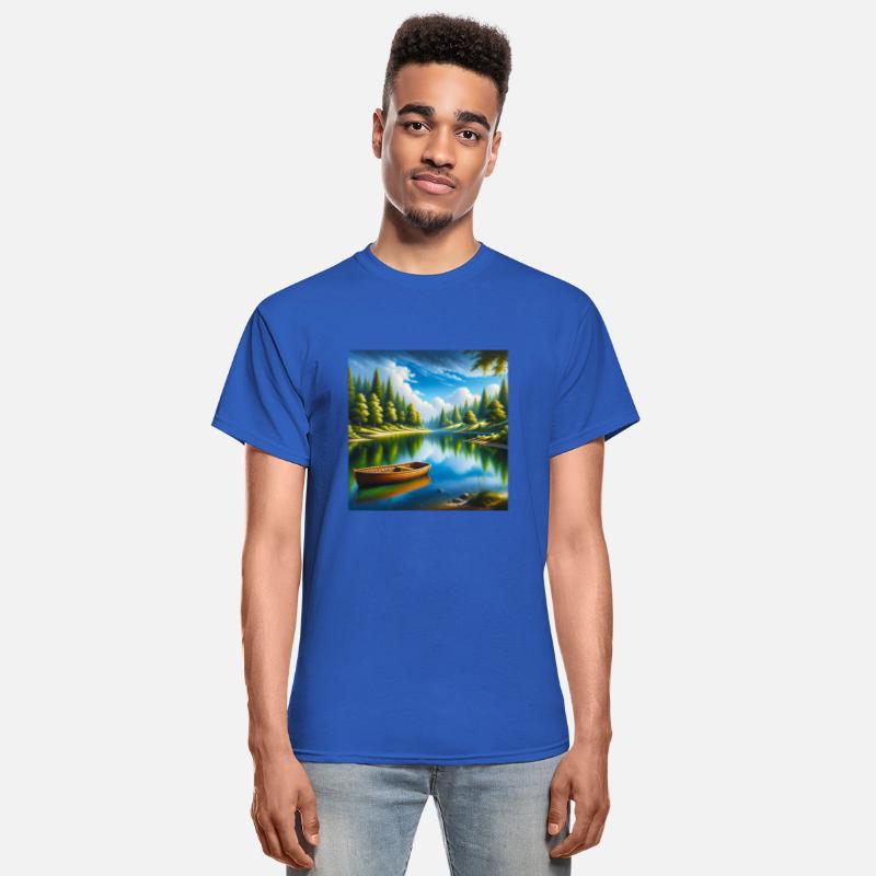 Tranquil Nature Embrace Serene Lake and Lush