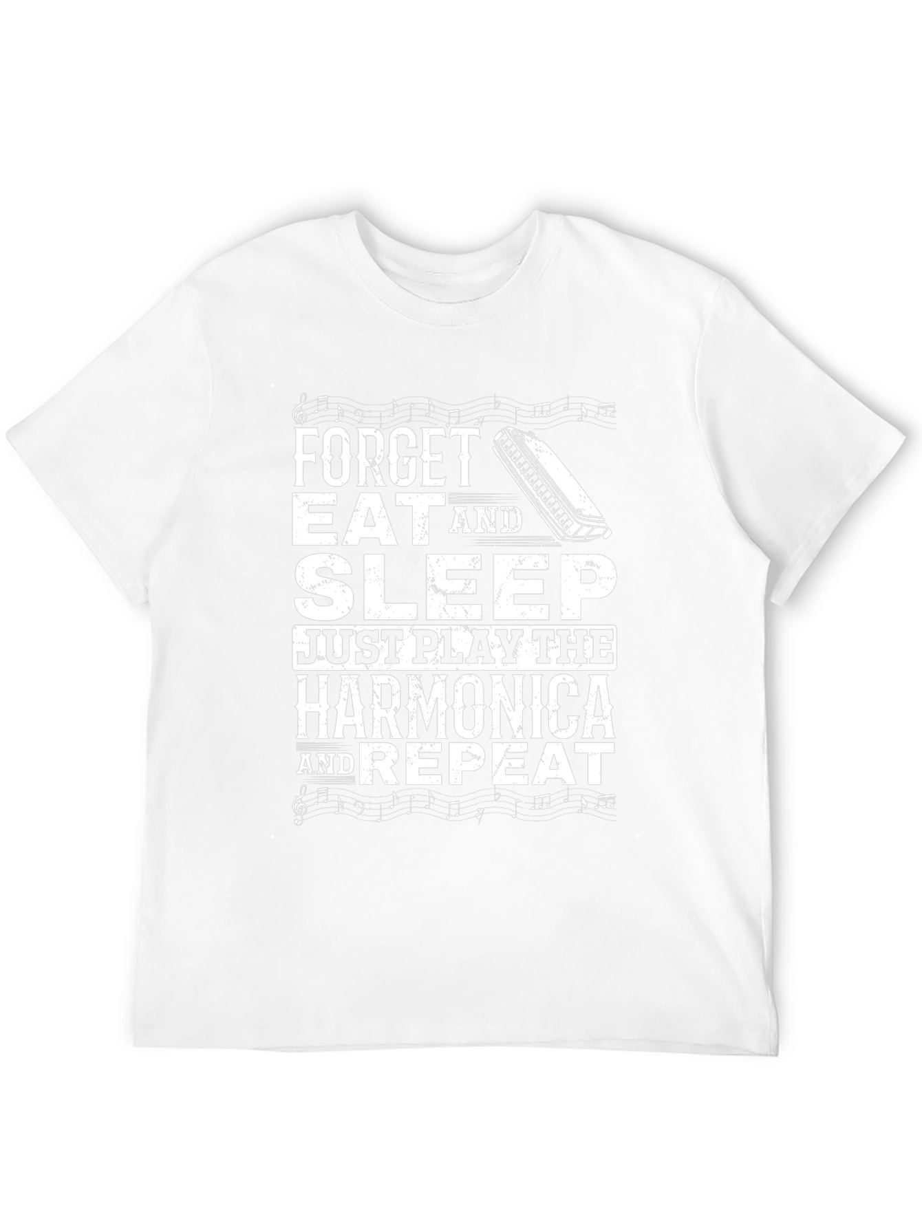 Harmonica Player T-Shirt: Forget Eat Sleep Play Repeat