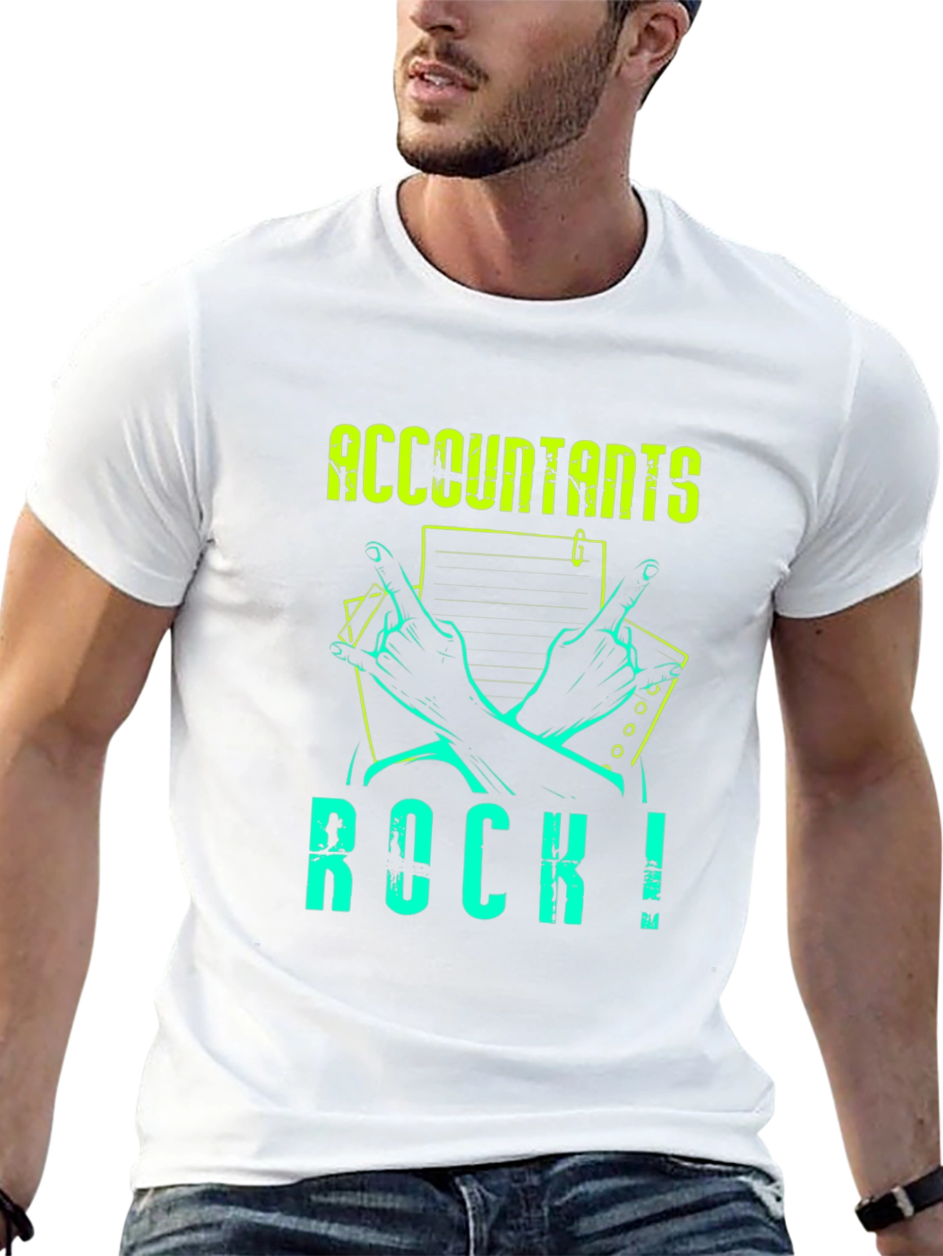 Accountants Rock! Graphic Tee - Black