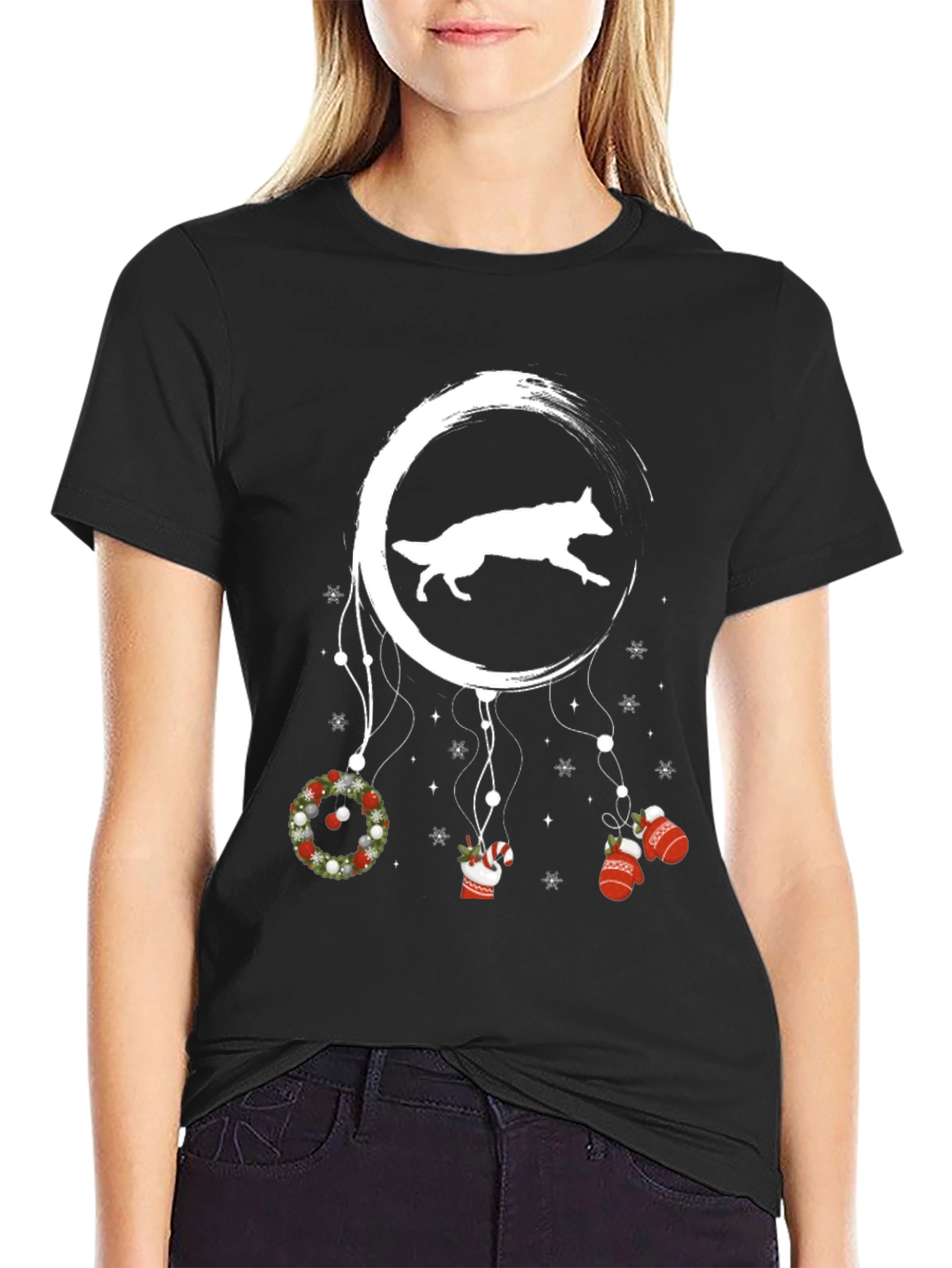 Holiday Dog Dreamcatcher Graphic Tee