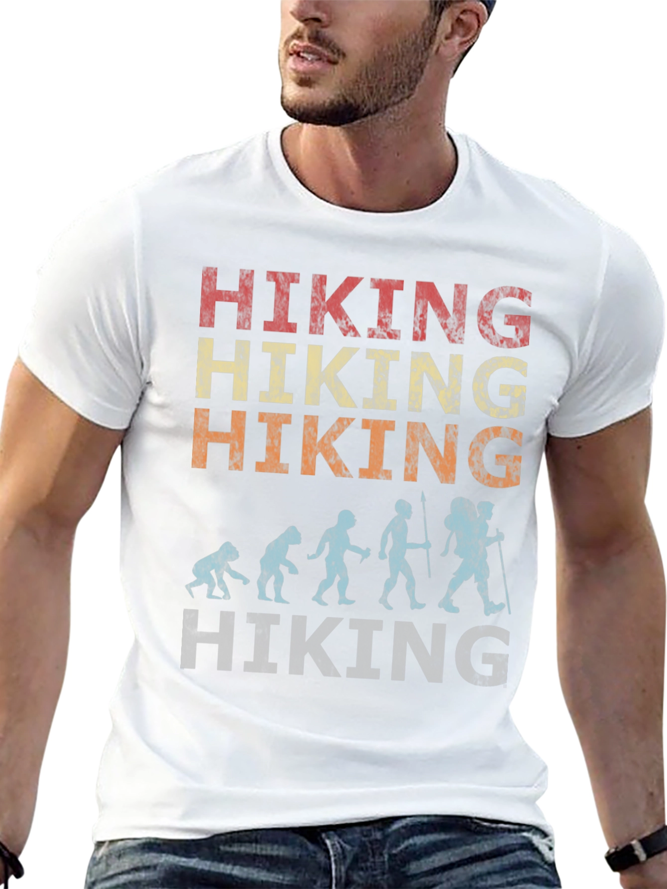 Hiking Evolution Graphic Tee - Nature Adventure Shirt