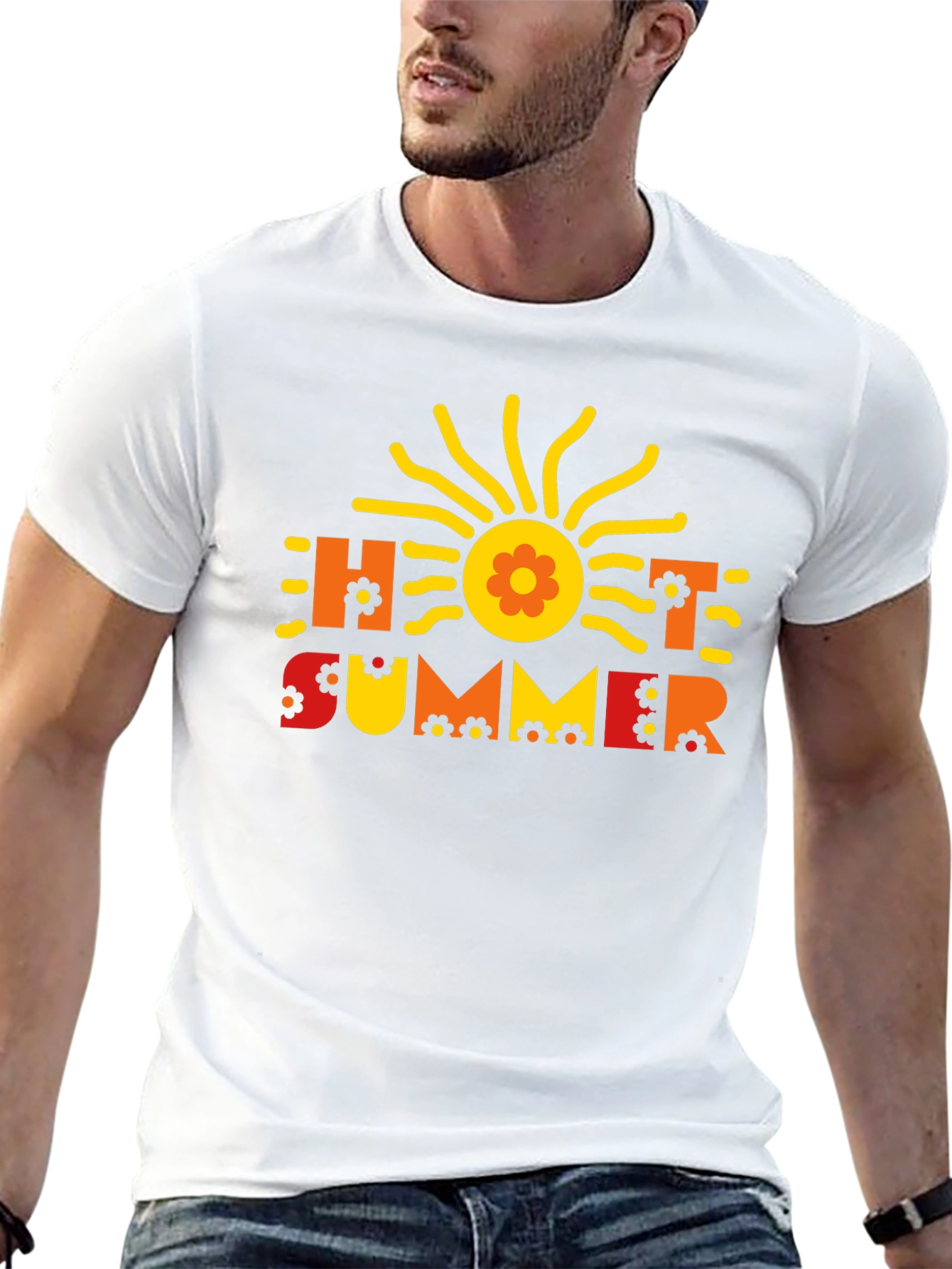 Hot Summer Graphic Tee - Retro Style