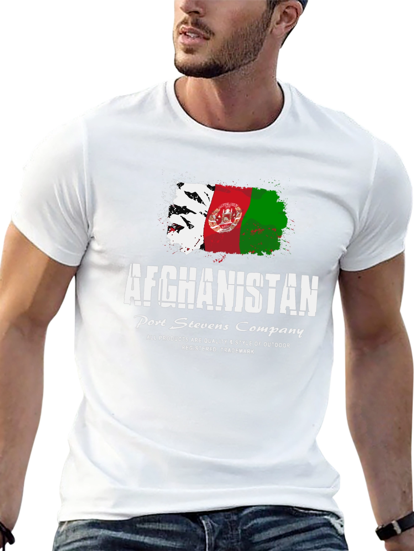 Afghanistan Flag Graphic T-Shirt - Port Stevens Company