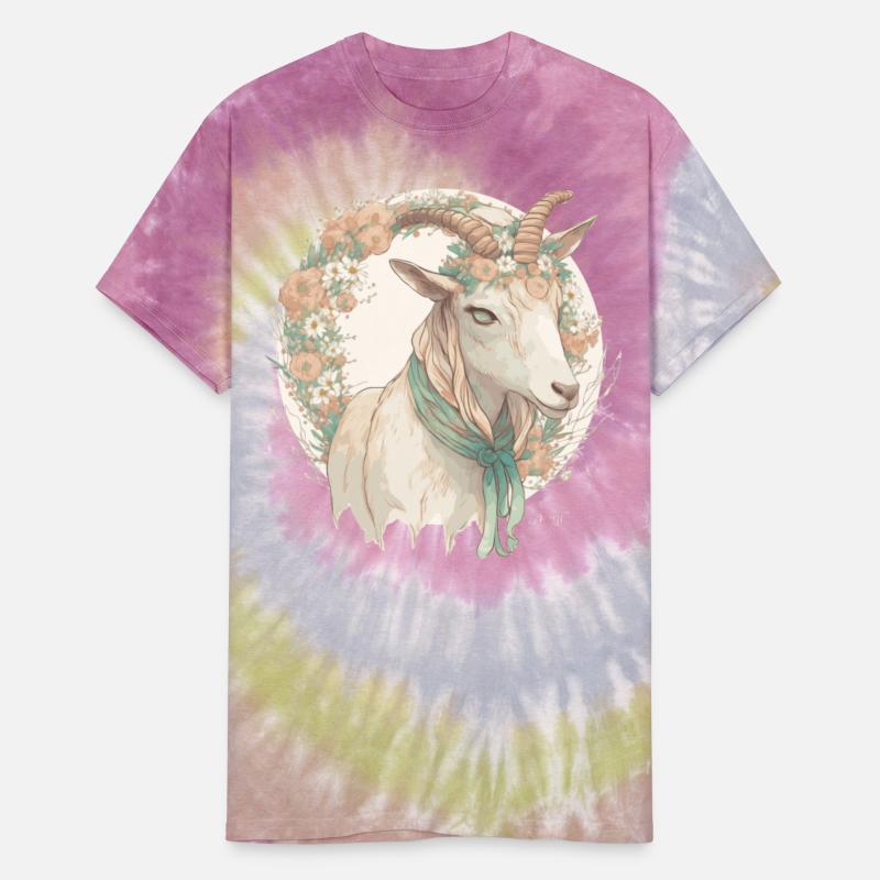 Watercolor Flower Goat Chinese Zodiac Animal Sign