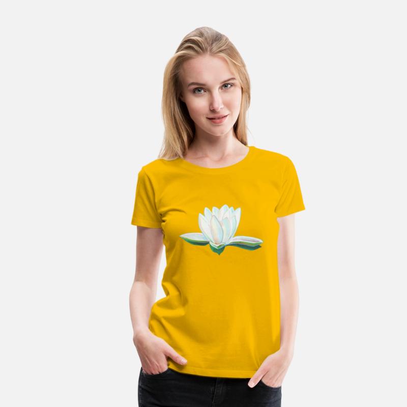 White Lotus Flower Illustration