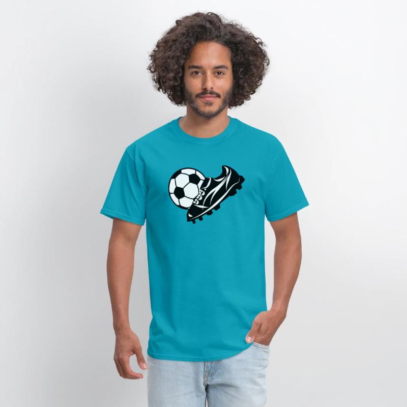 White soccer ball with soccer shoe