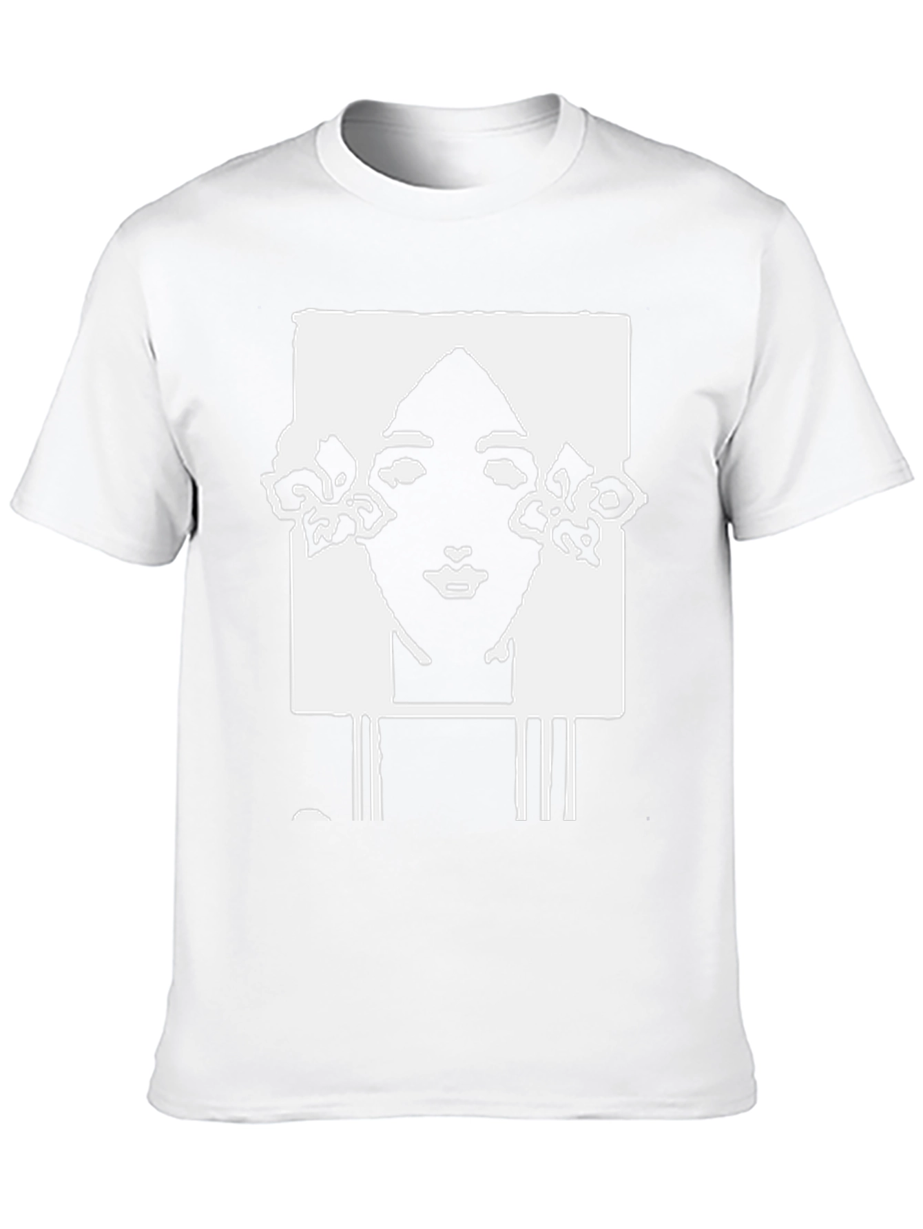 Abstract Woman Graphic T-Shirt - Black