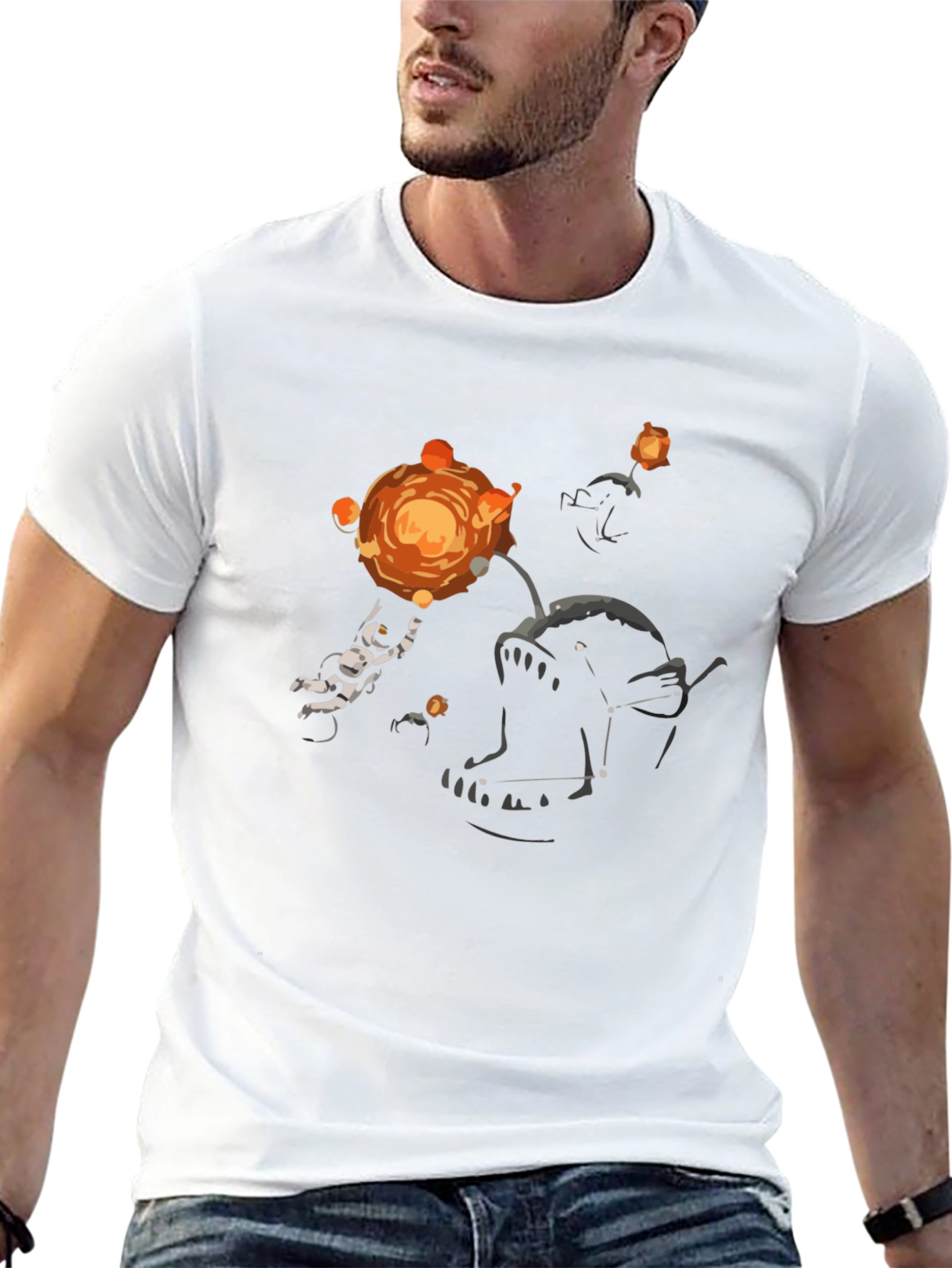 Angler Fish & Astronaut Graphic Tee