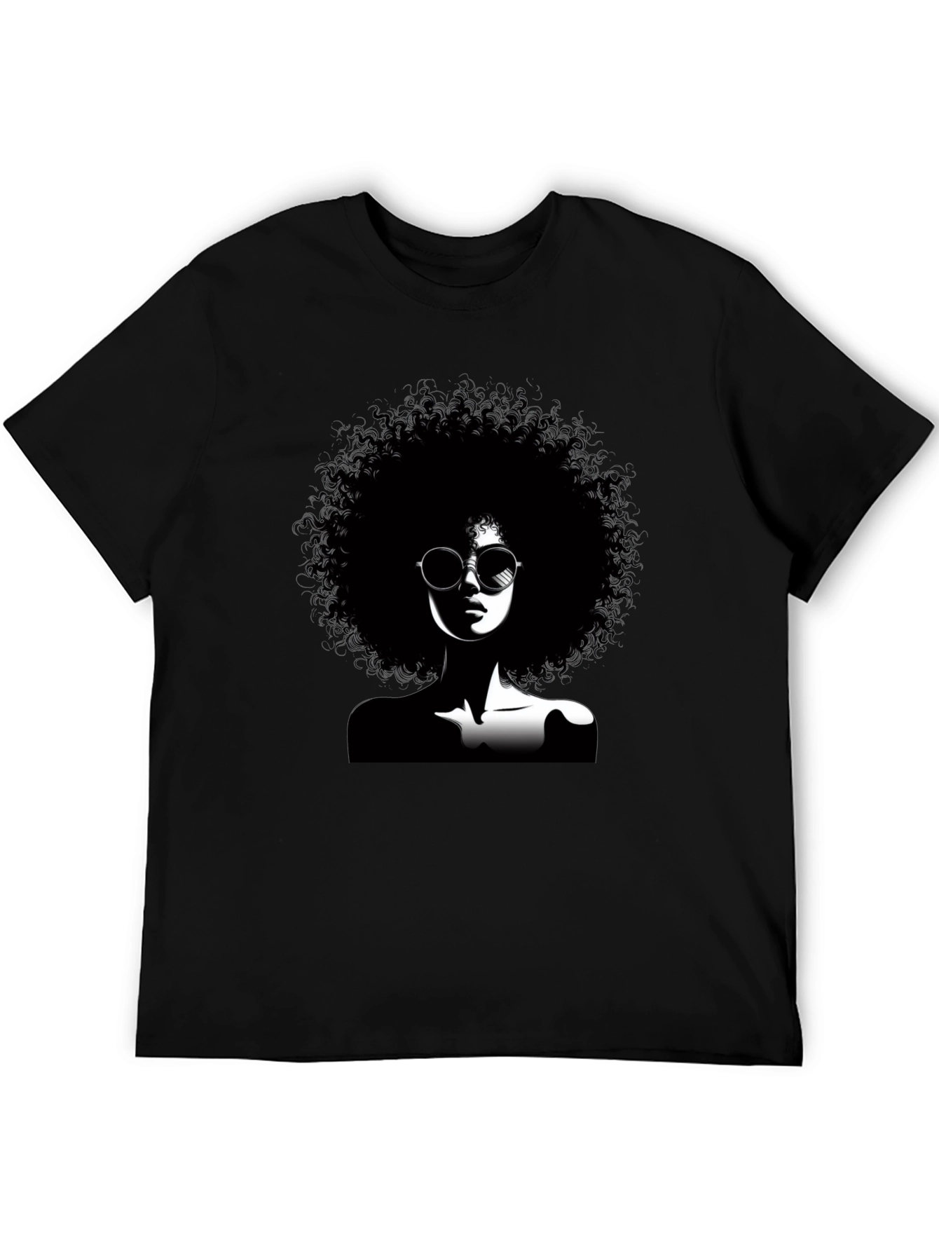 Afro Silhouette Graphic T-Shirt - Unisex Cotton Tee