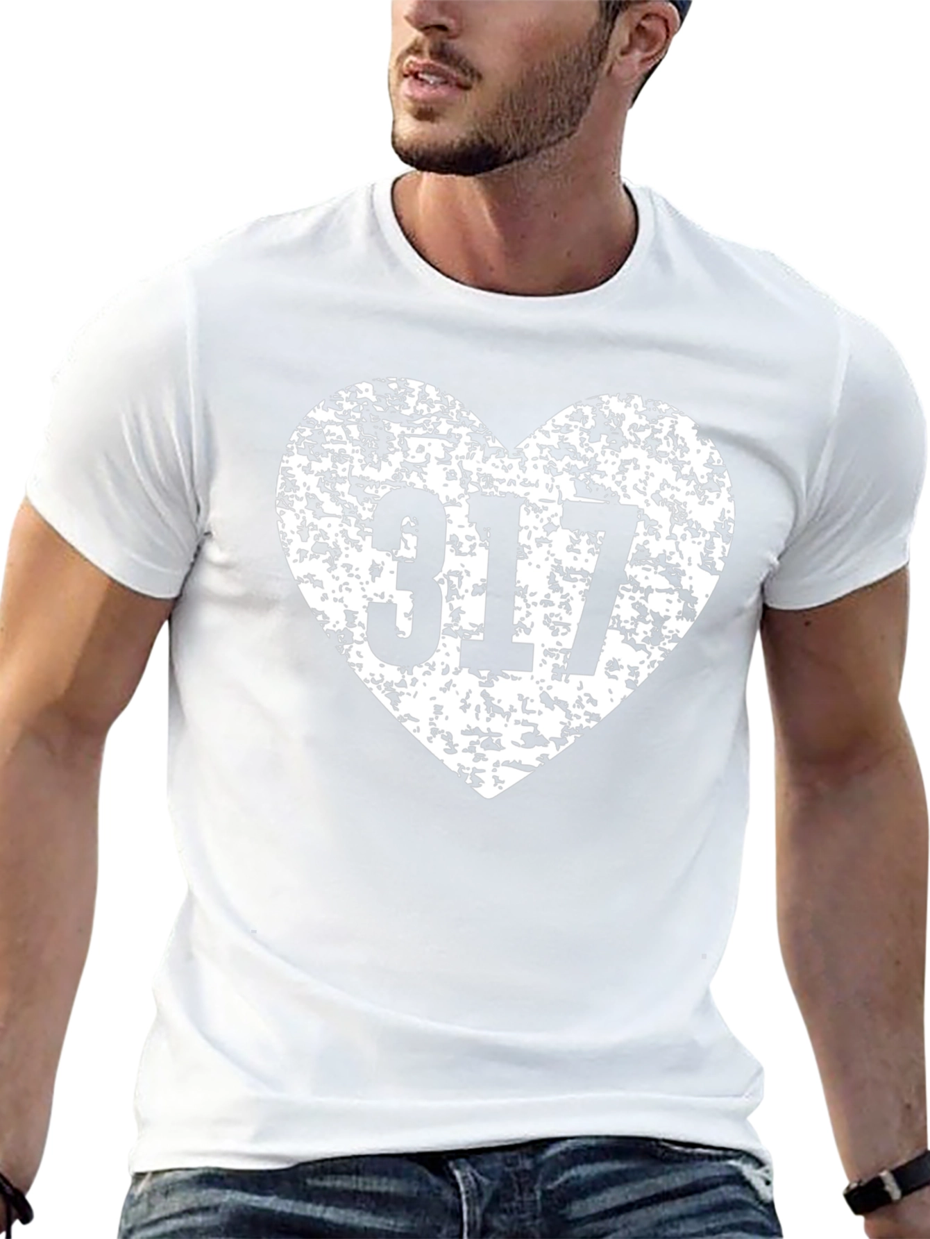 317 Area Code Heart T-Shirt
