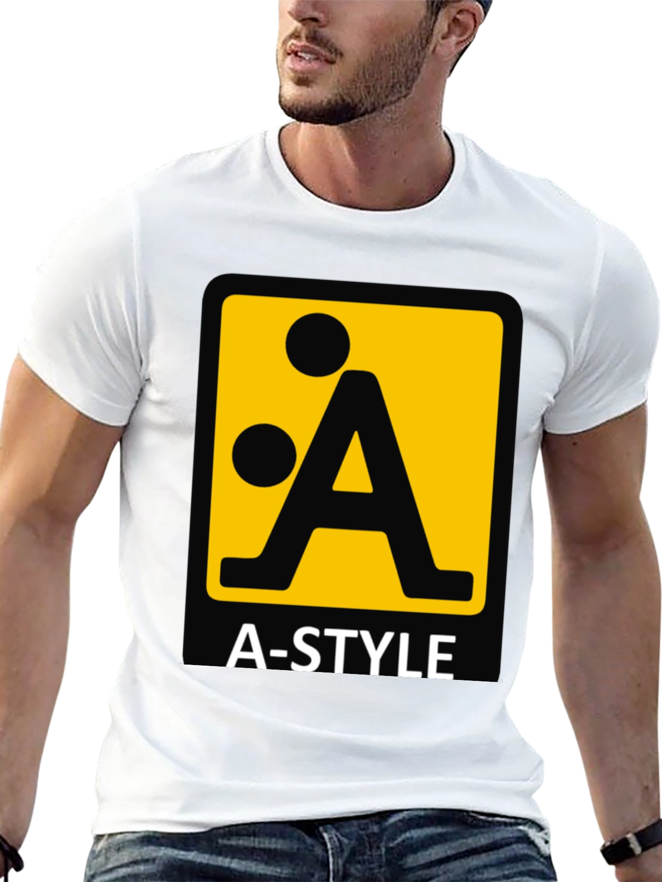 A-Style Logo Graphic Black T-Shirt