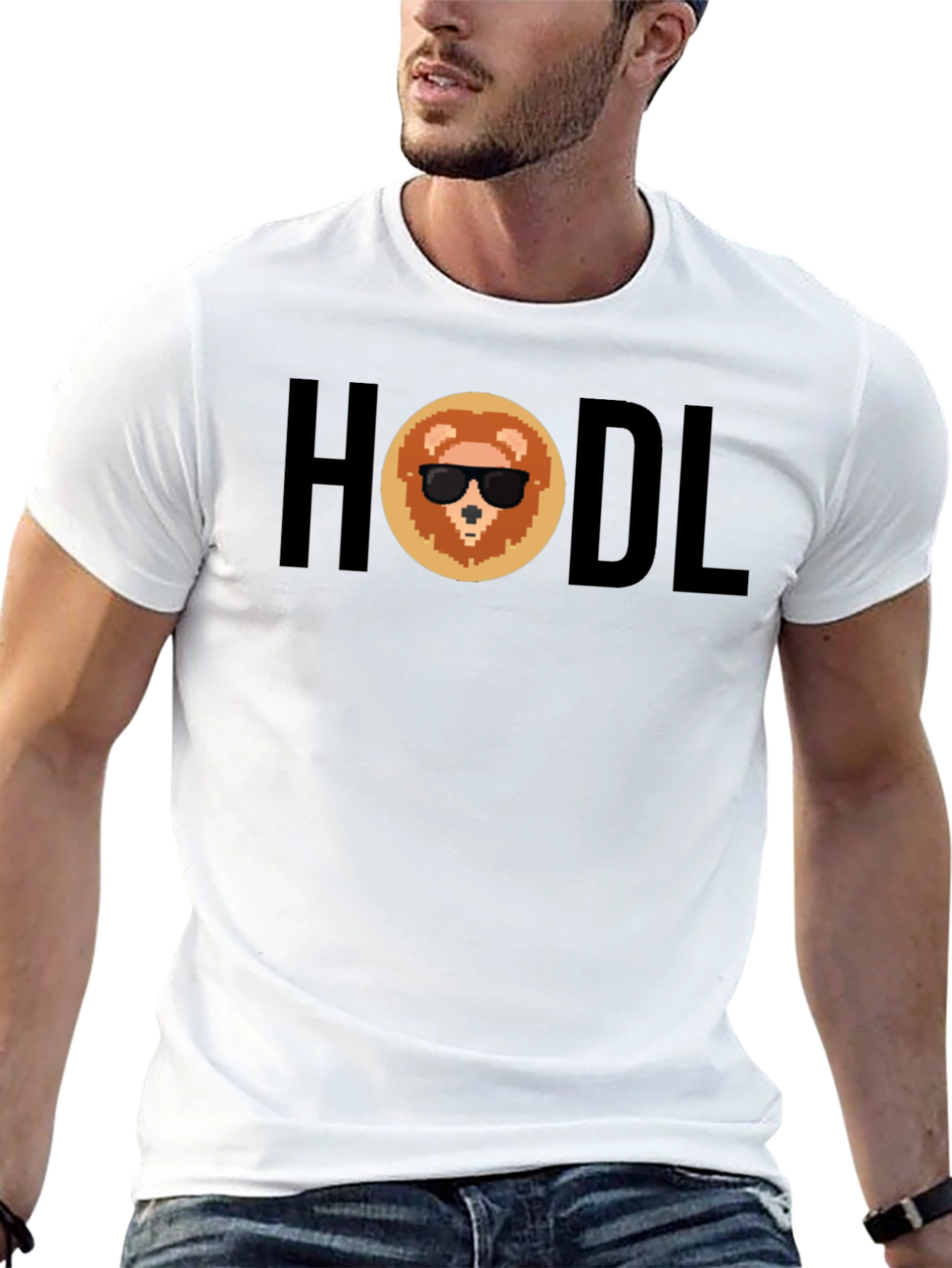 HODL Crypto Lion Black T-Shirt