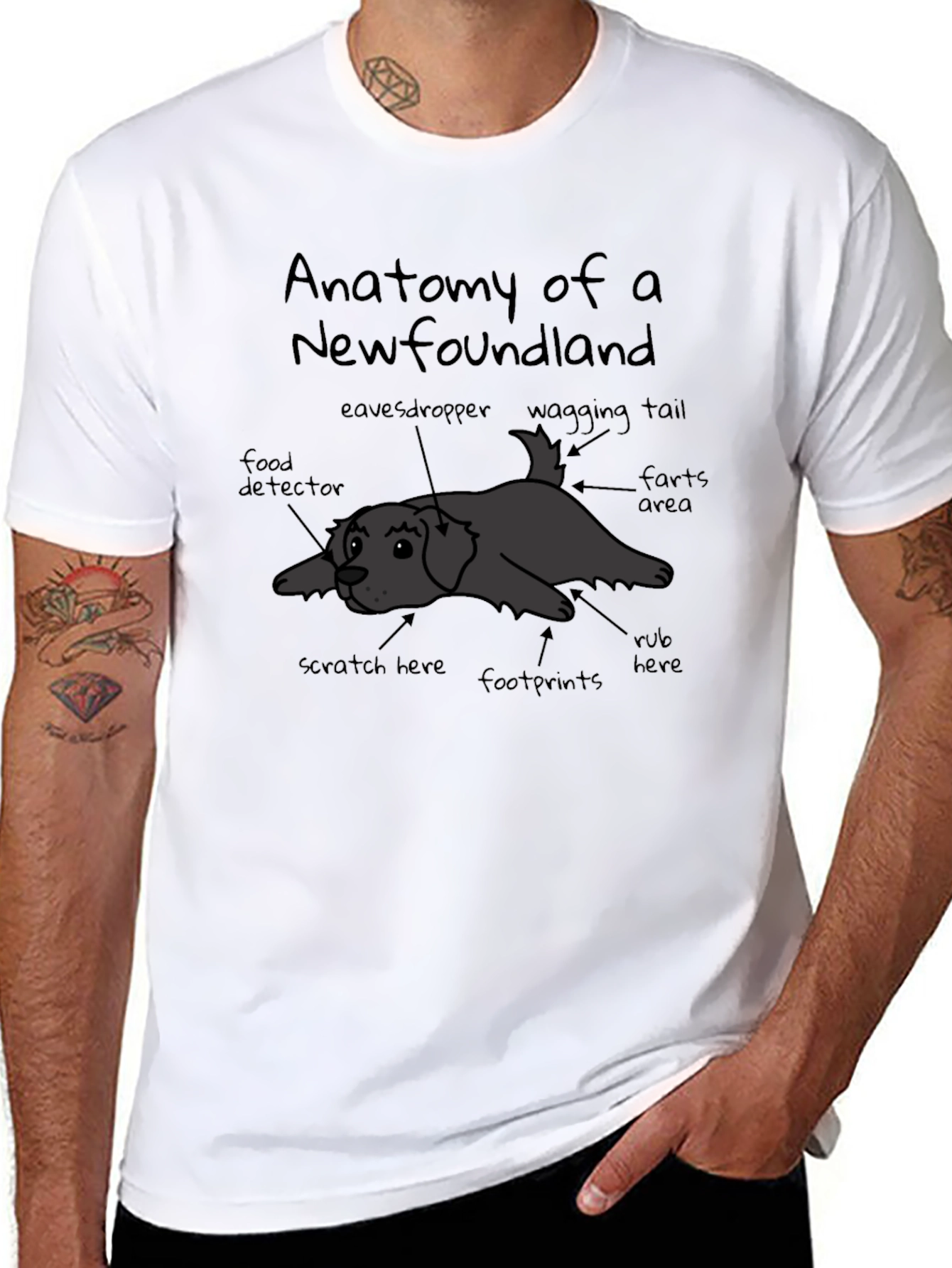 Anatomy of a Newfoundland Dog T-Shirt
