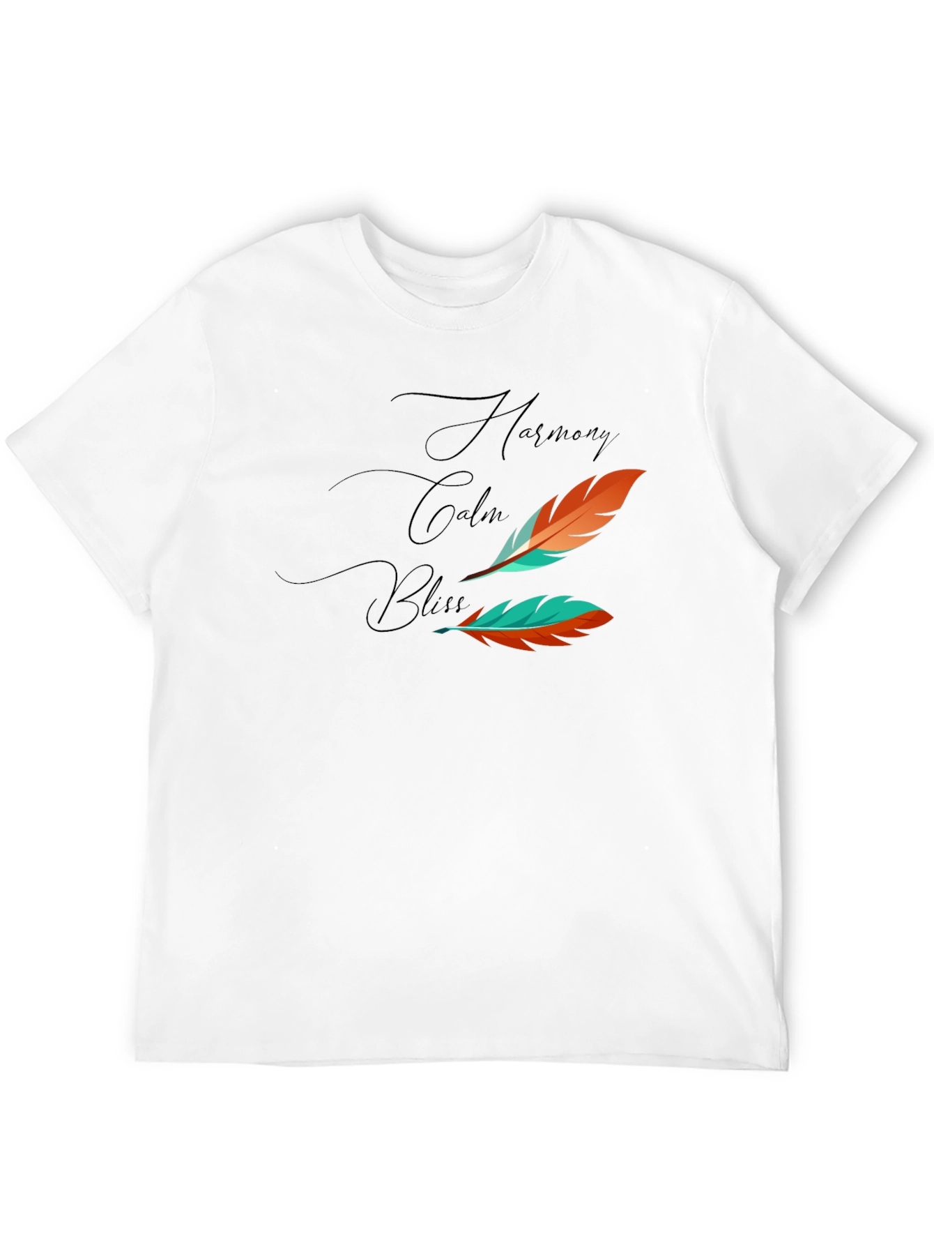 Harmony Feather Graphic Black Tee